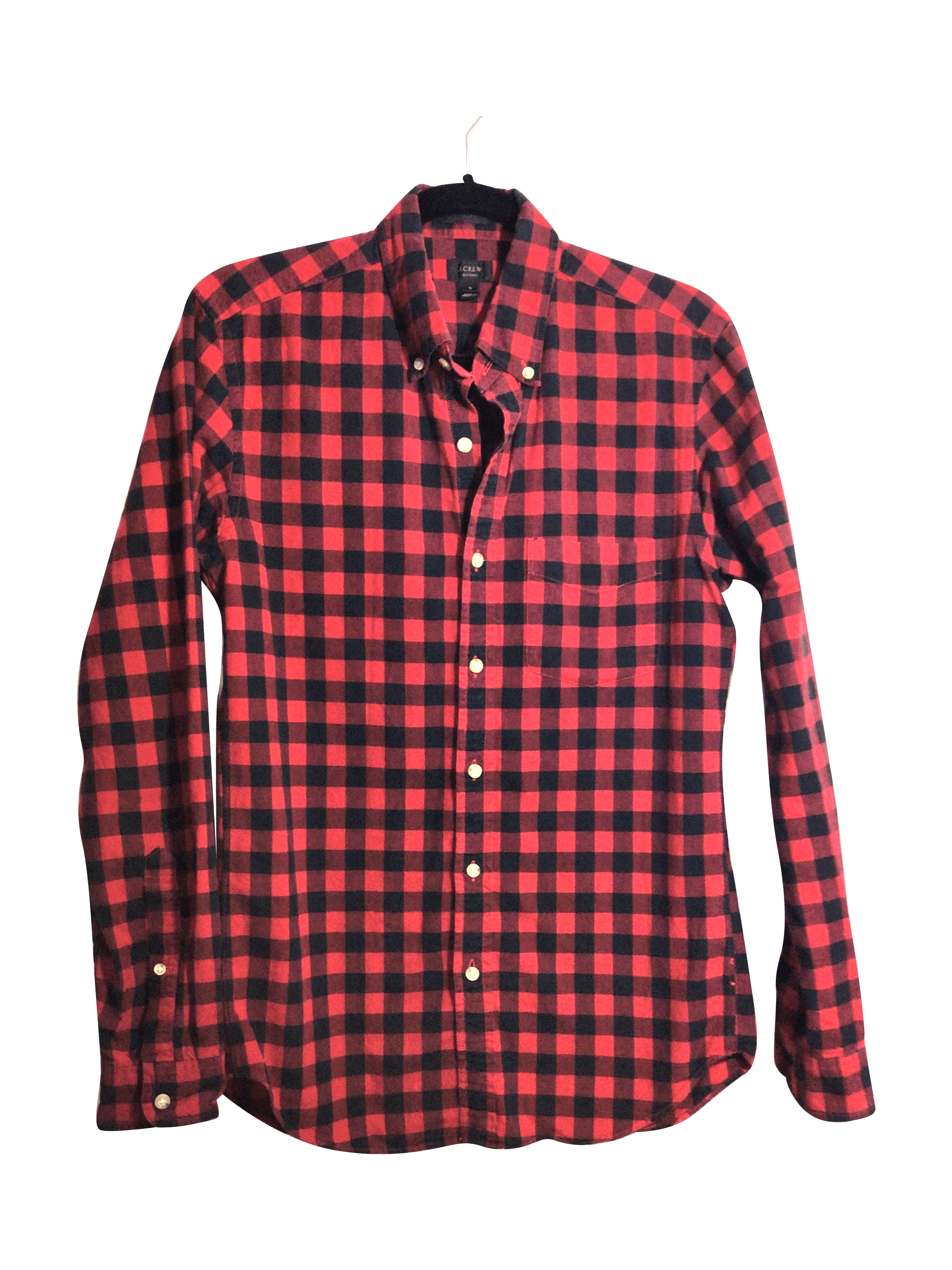 J. CREW Men's Stylish Red Regular Fit Button Down Tops - Size S