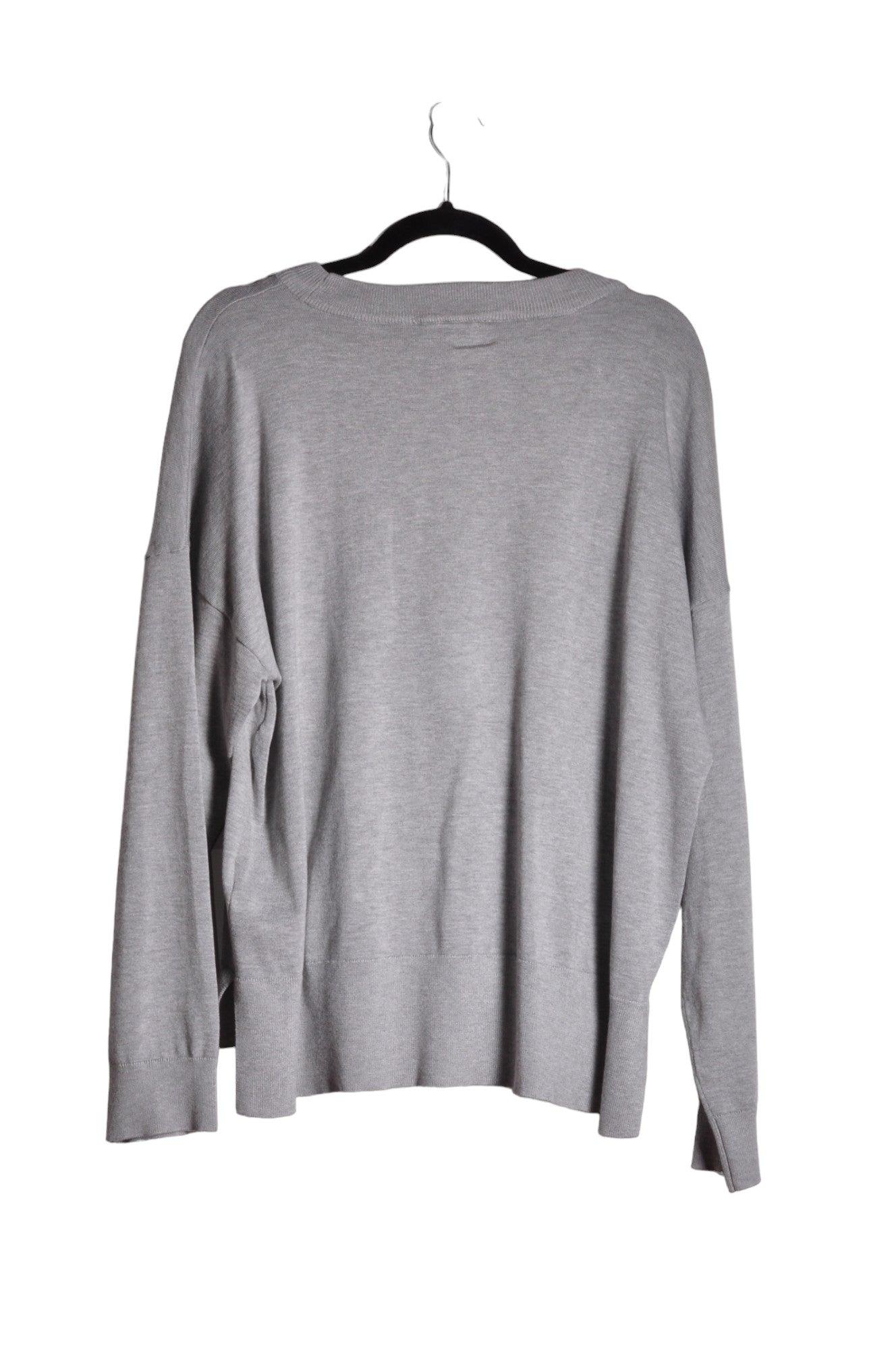 Stylish DKNY Women's Gray Regular-Fit XL Long-Sleeve T-Shirt