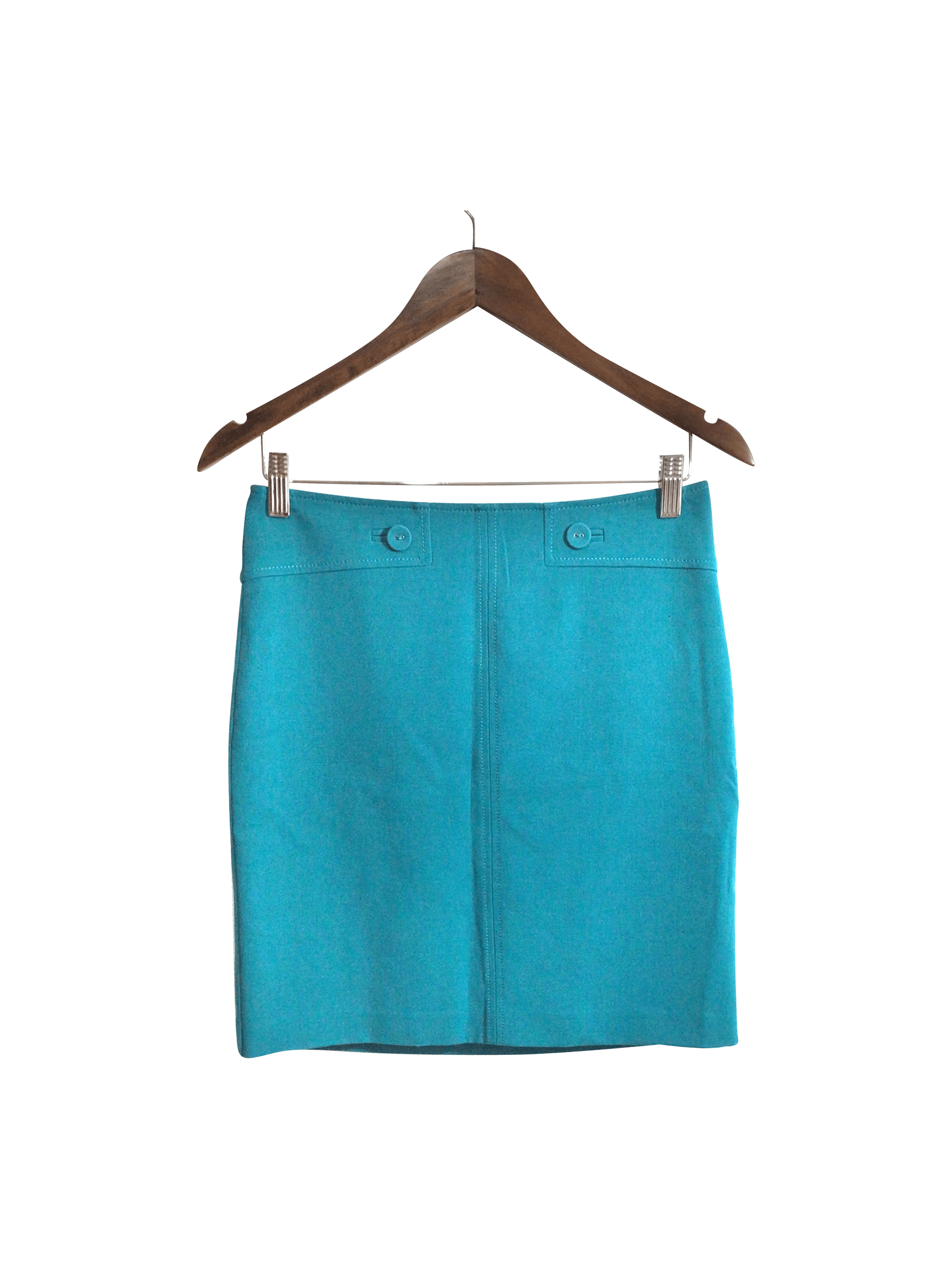 Stylish CHATEAU Blue Regular Fit Women's Casual Mid - thigh Skirt Size 4