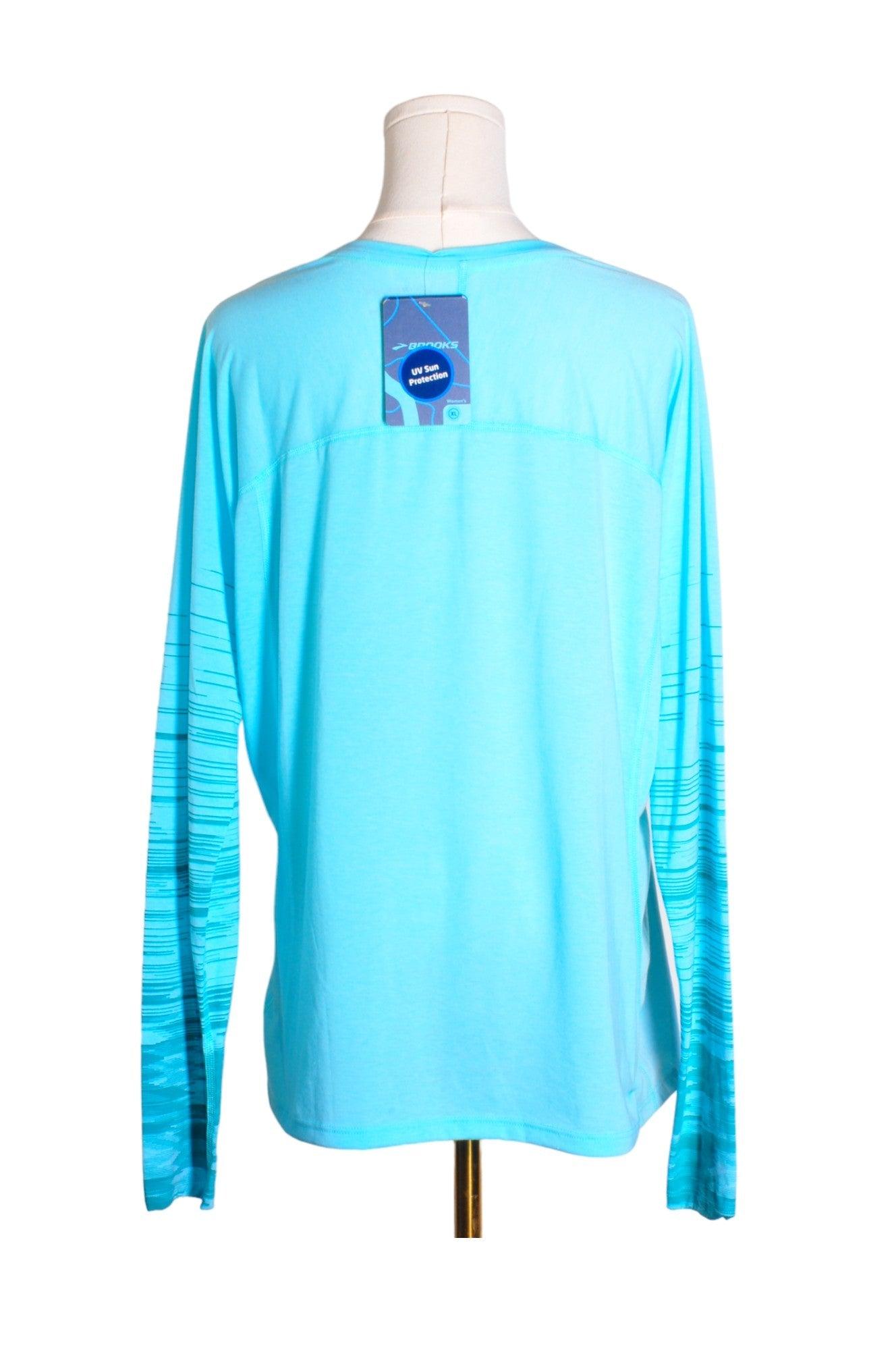 Stylish BROOKS Women's Blue Regular Fit Long Sleeve V Neck T-Shirt - XL
