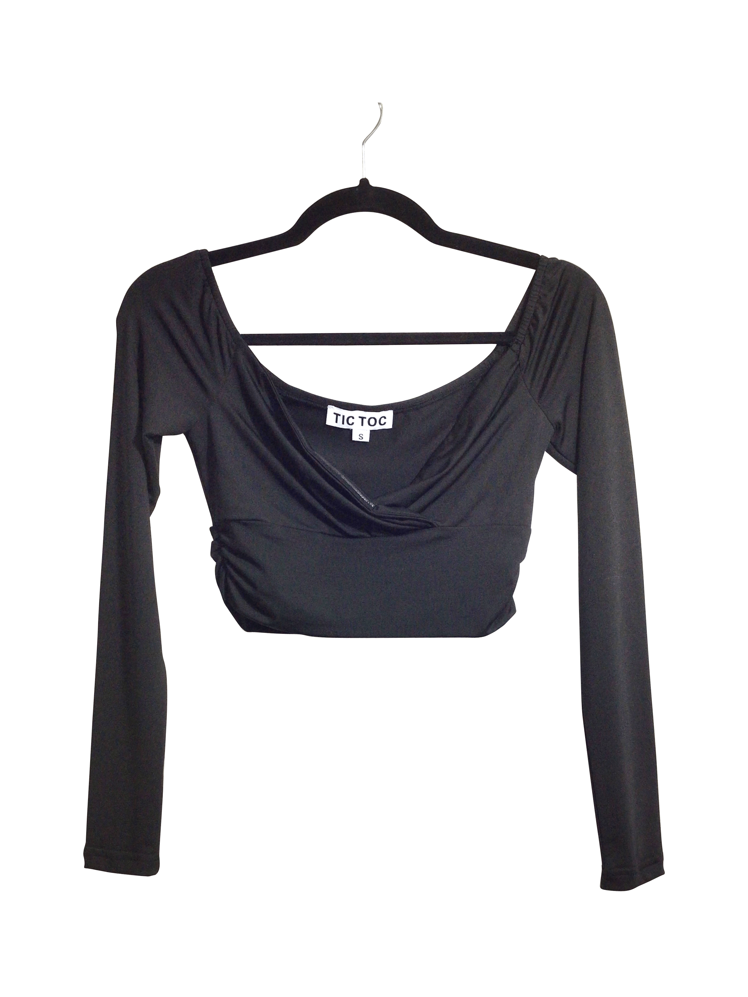 CHICO'S Stylish Women's Black Regular Fit Crop Tops - Size S