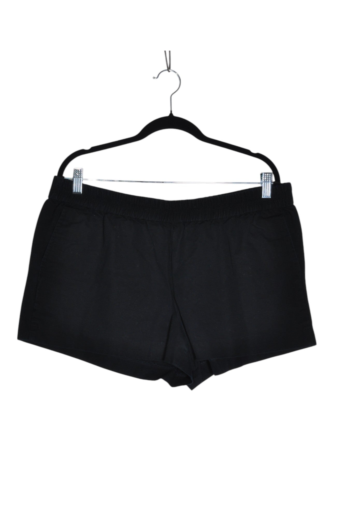 J. CREW Women's Classic Black XL Regular Fit Second-Hand Mid-Thigh Shorts