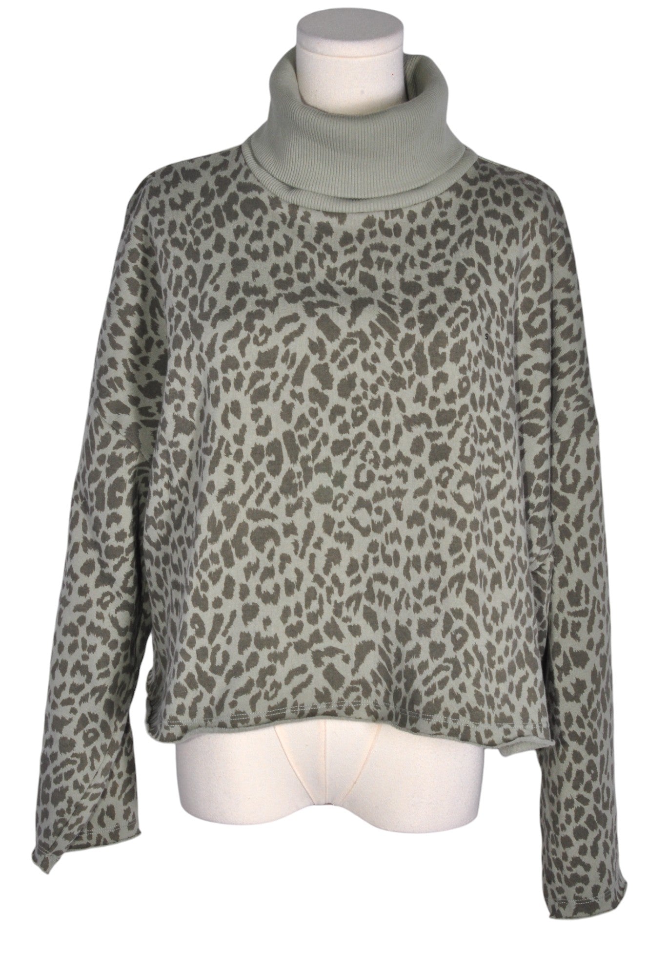 Stylish AMERICAN EAGLE Women's Green Regular Fit Turtleneck Tops - Size S