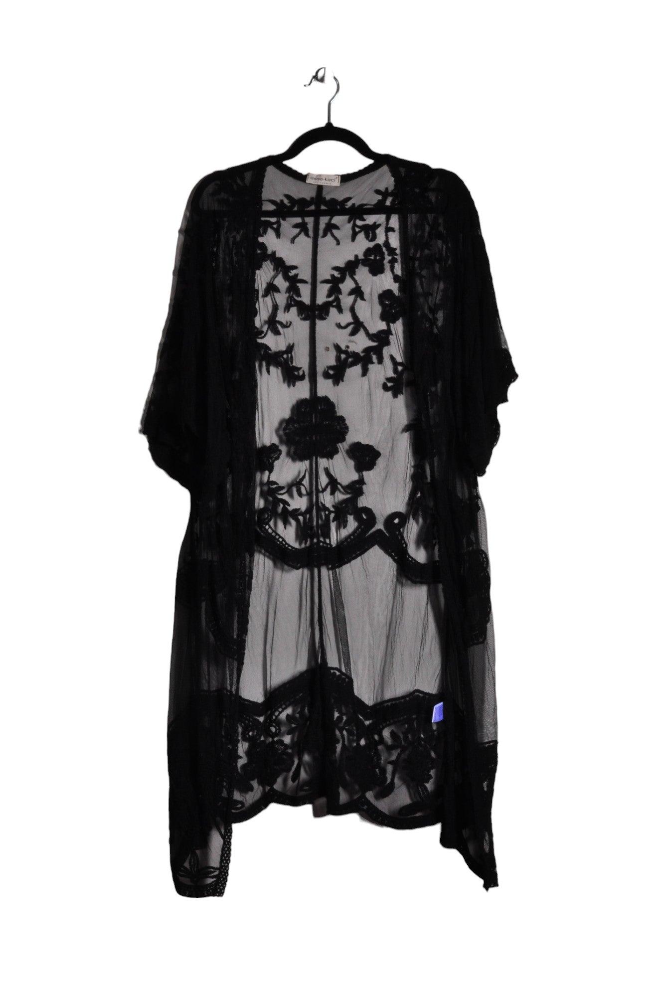 ANNA KACI Stylish Women's Regular Fit Black Blouse - Size XL