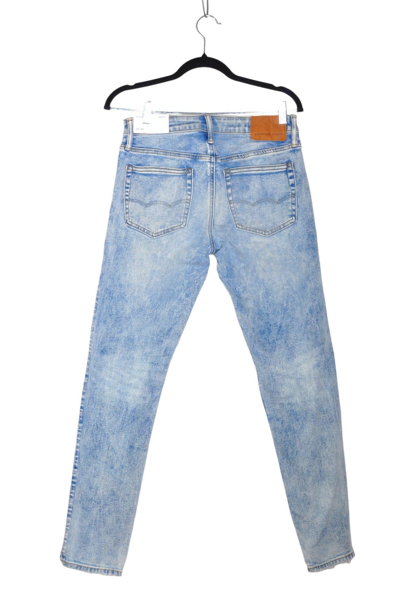 Stylish AMERICAN EAGLE Women's Regular Fit Blue Straight-Legged Jeans - Size 29x30
