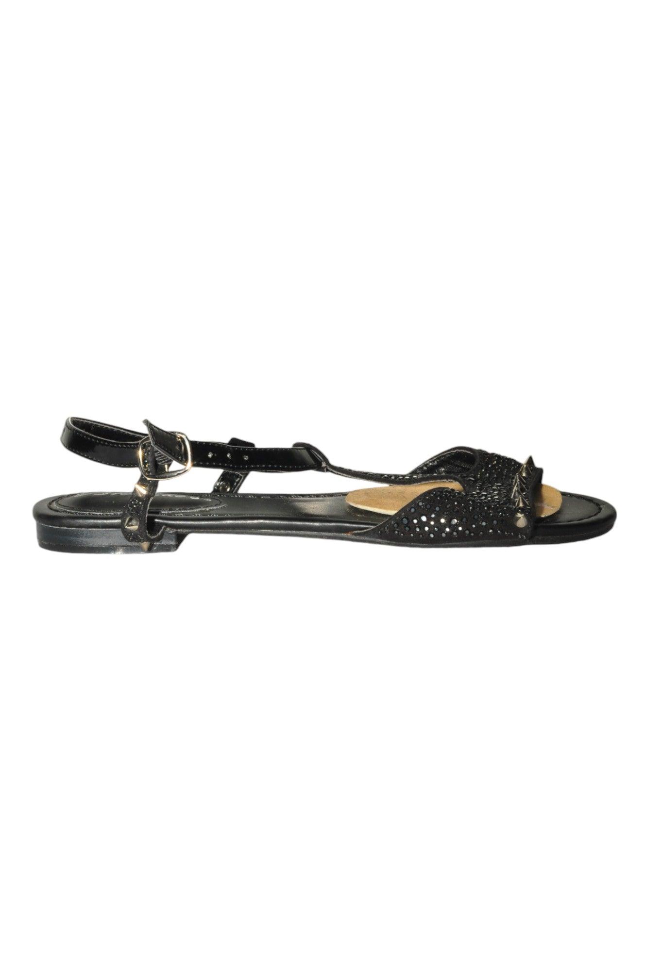 BRECKELLE'S Stylish Regular Fit Black Women Sandals Size 6.5