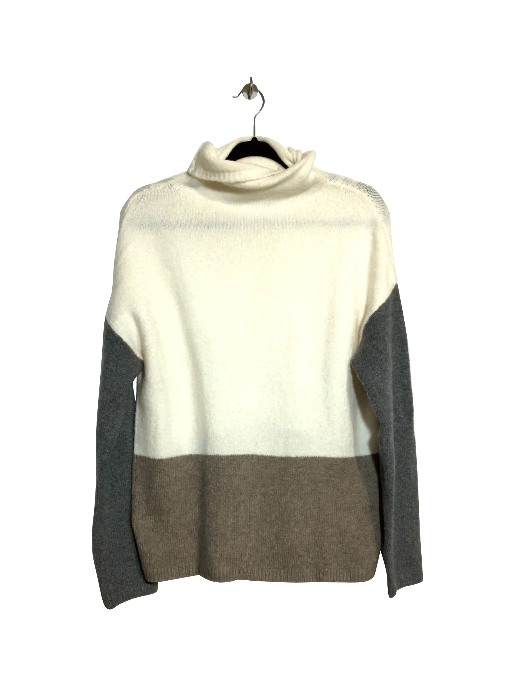 C&C CALIFORNIA Stylish Regular Fit White Turtleneck Top - Size L