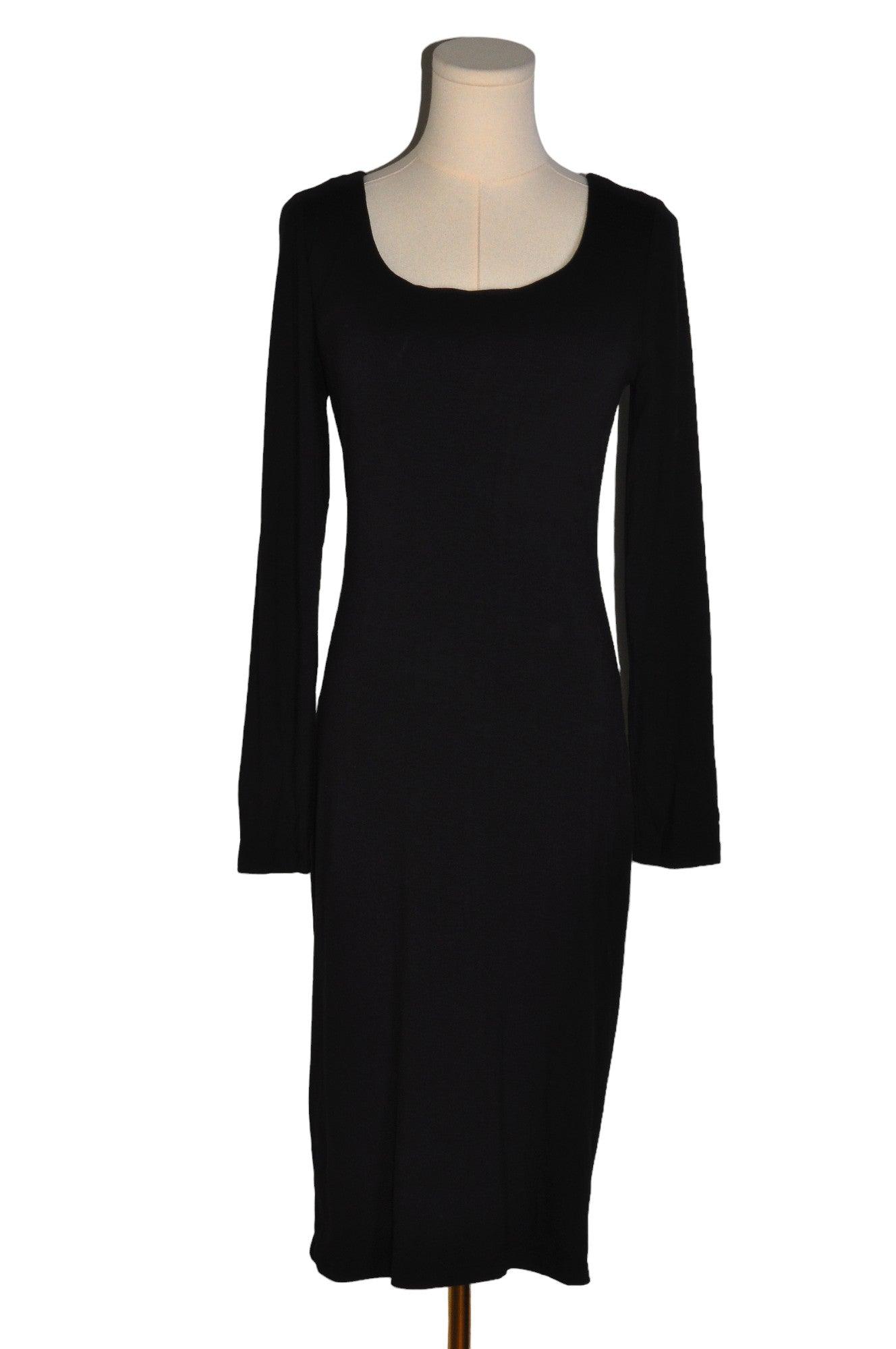 Stylish CHATEAU Women's Black Regular Fit Bodycon Dress - Size S