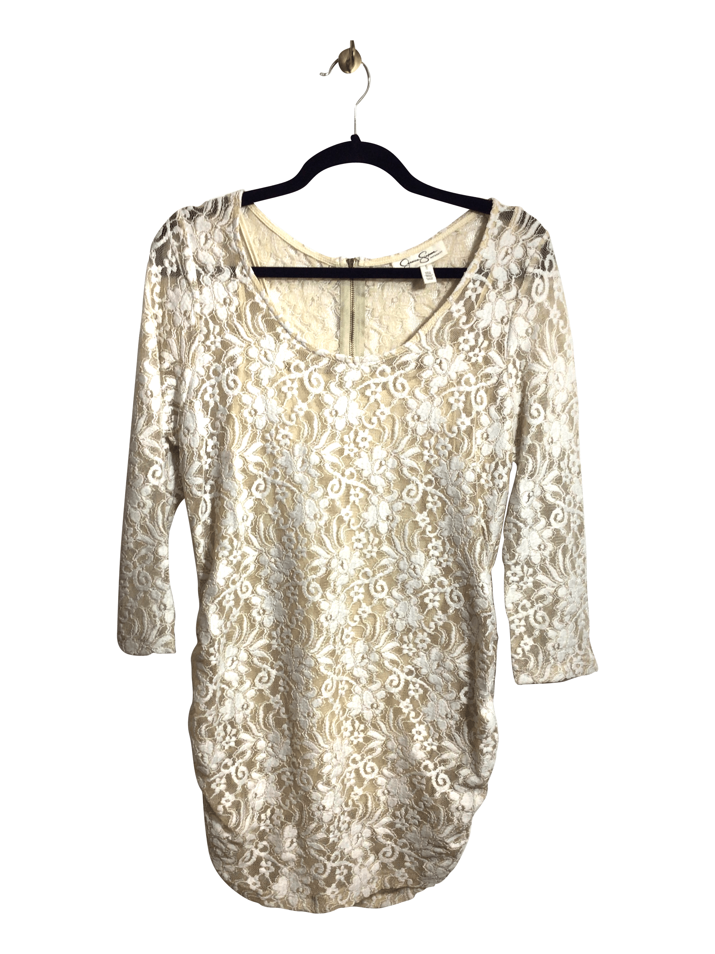 JESSICA SIMPSON Stylish Women's Regular-Fit Beige Blouse - Size L