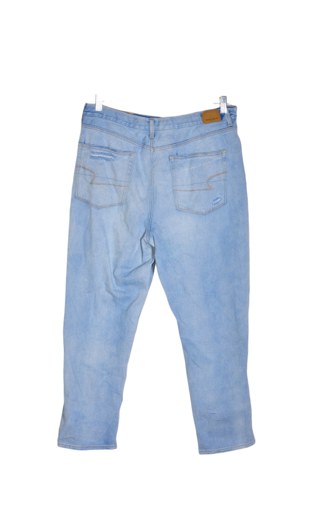 Pre - loved AMERICAN EAGLE Women's Blue Regular - fit Straight - Legged Jeans Size 6