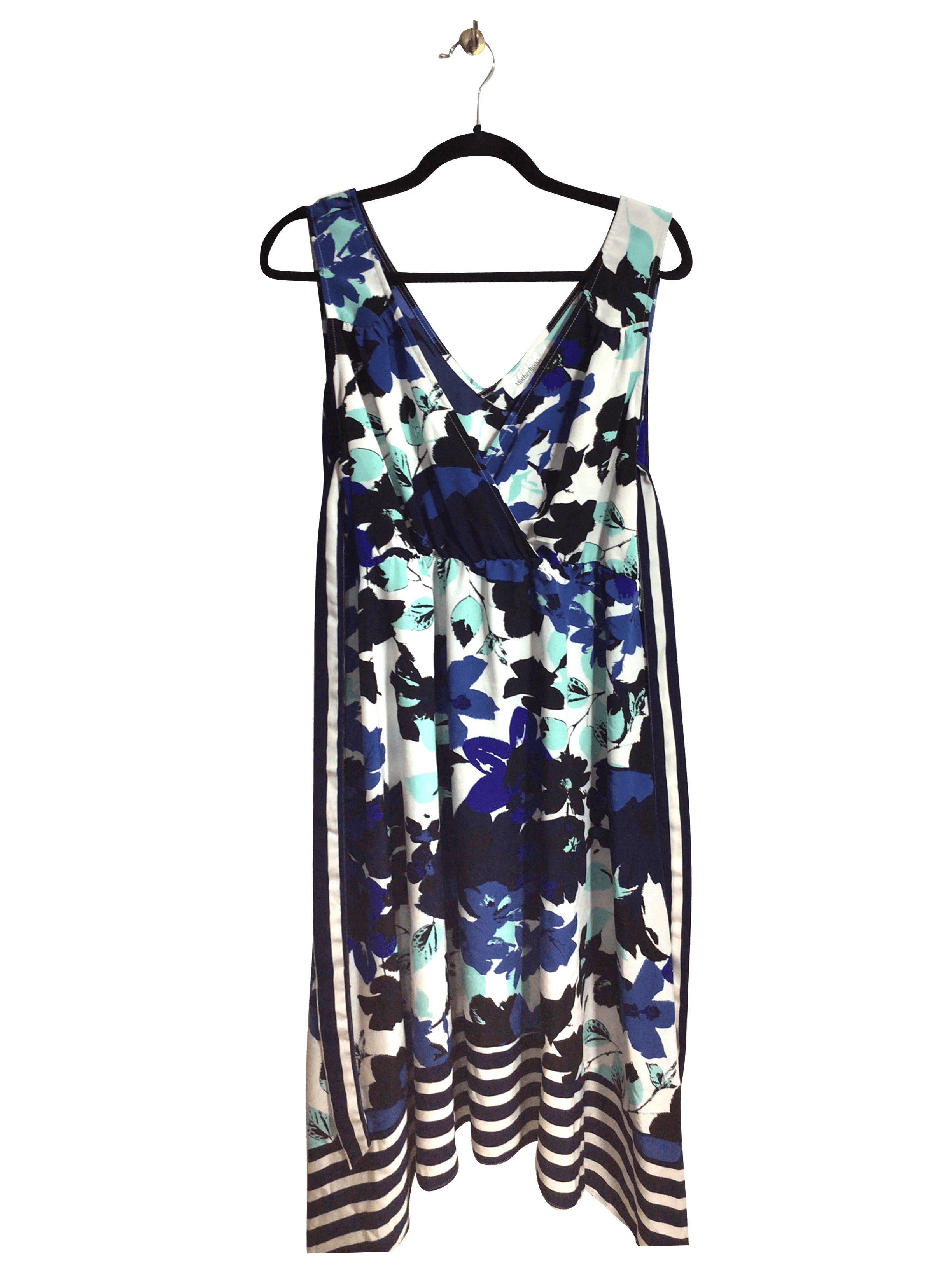 Stylish MOTHERHOOD Women's Blue Regular Fit High Low Dress - Size L