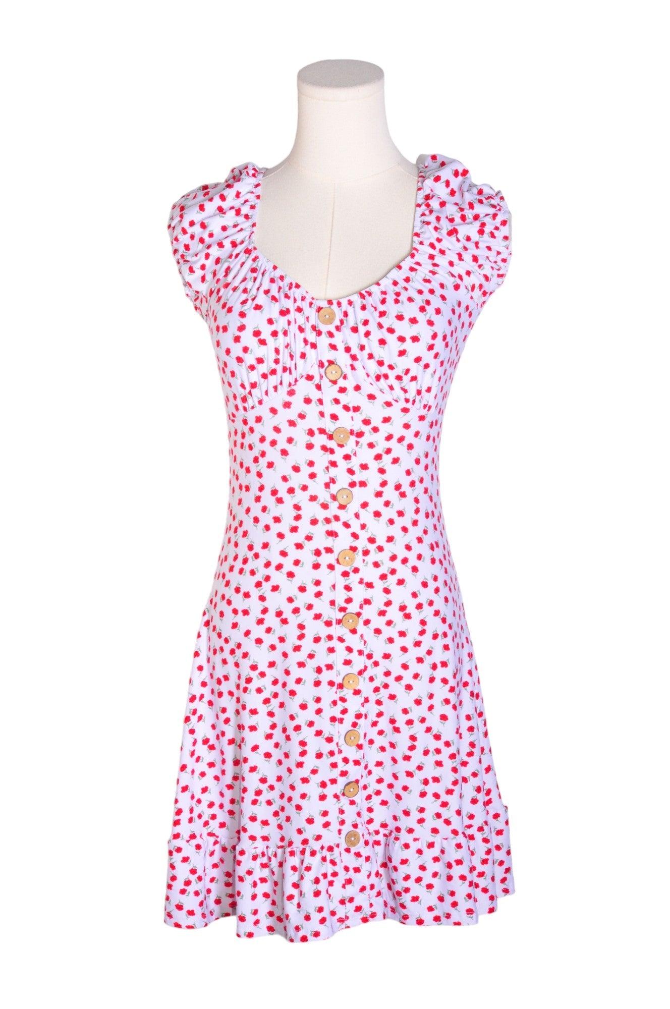 DEREK HEART Stylish Women's White Regular - Fit Sheath Dress in Size S