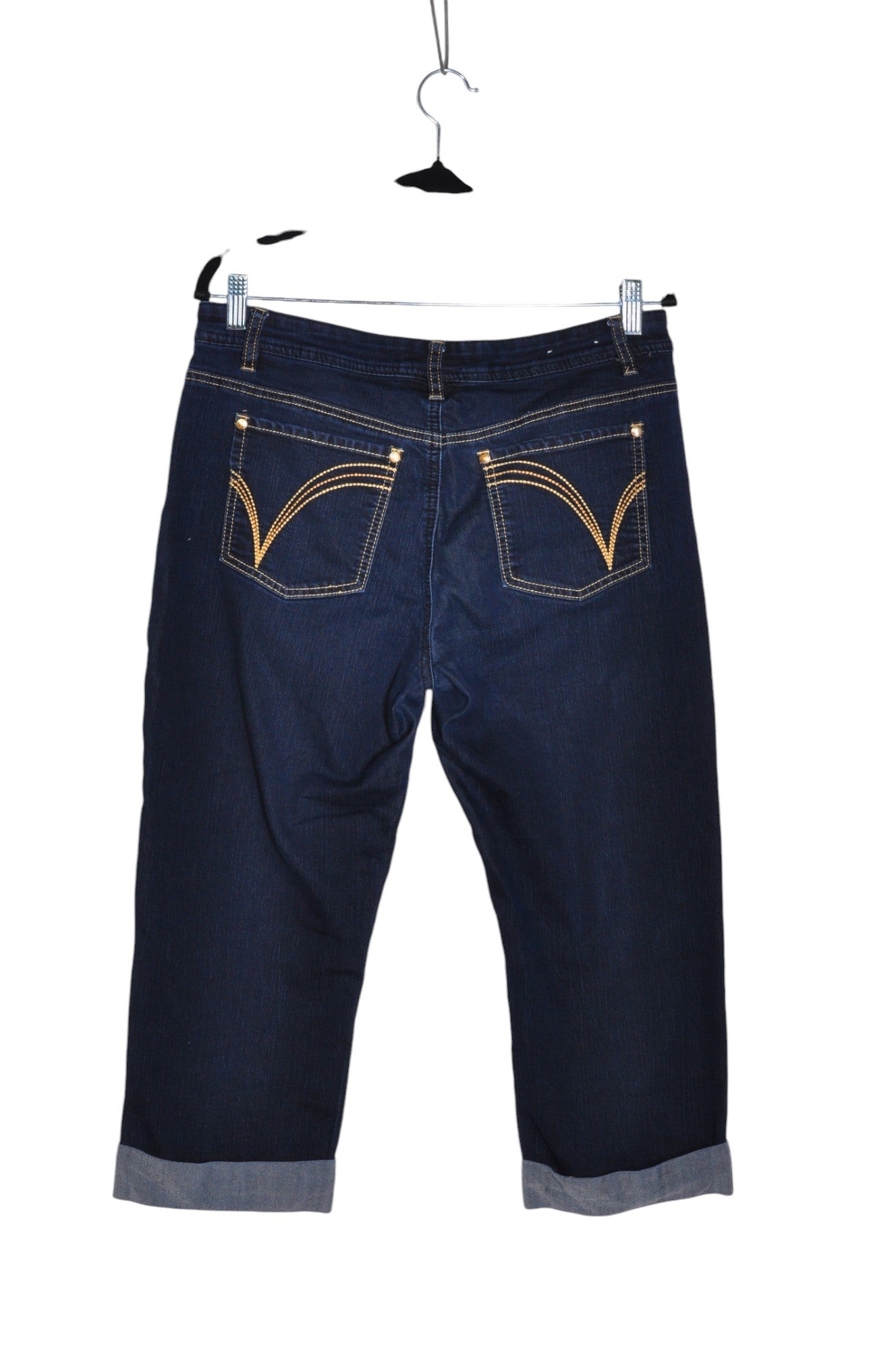 Stylish SANTA Women's Blue Regular-Fit Straight-Legged Jeans - Size 12