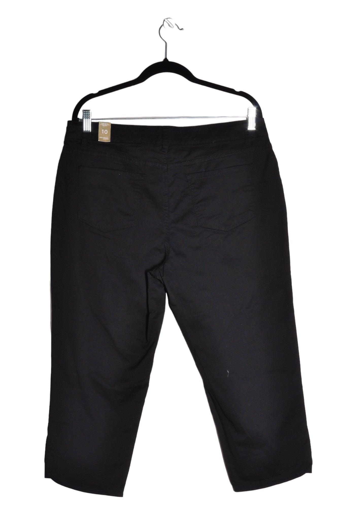 DKR & CO. Stylish Women's Black Regular Fit Capri Pants - Size 10