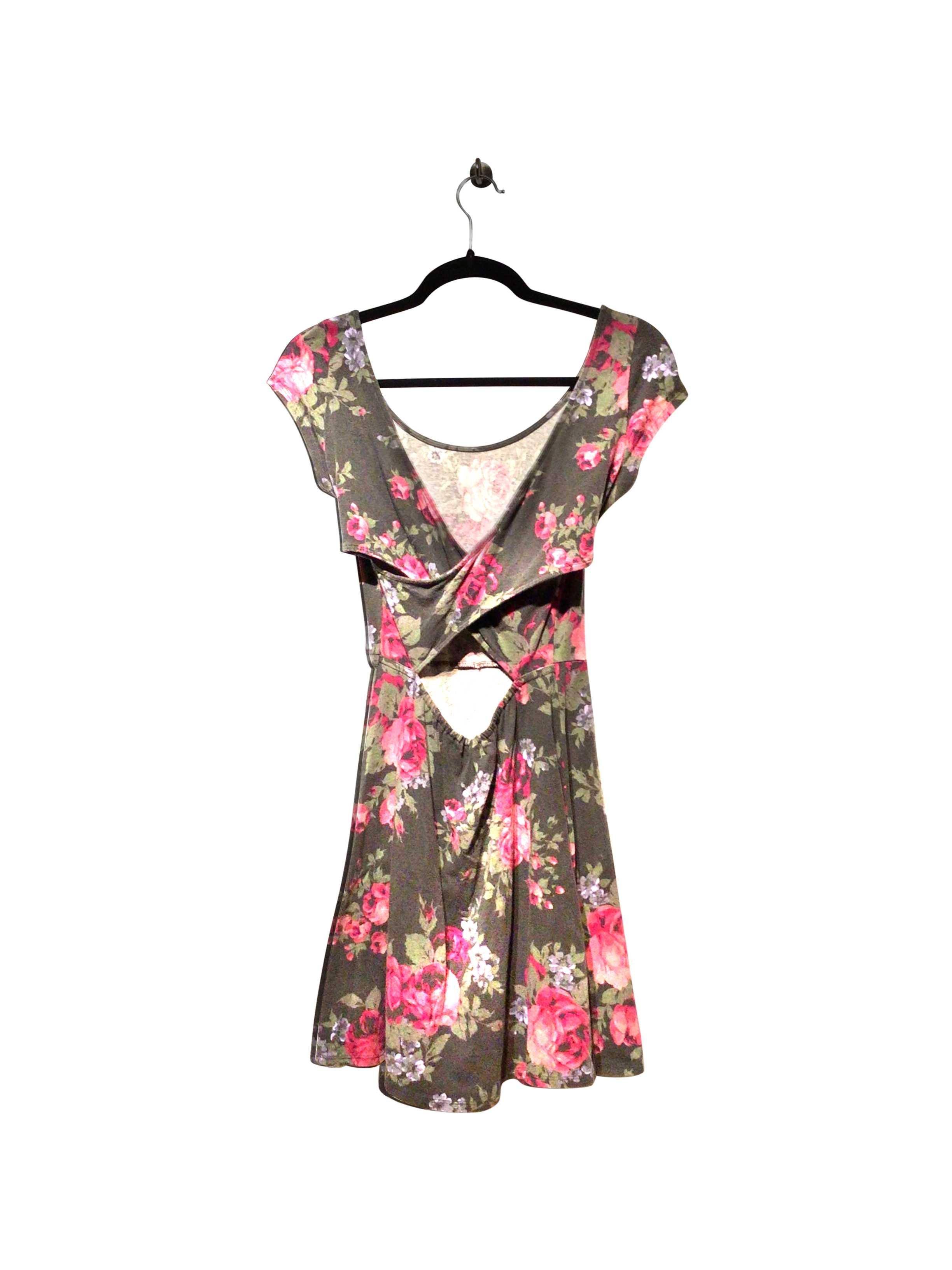 Trendy AMERICAN EAGLE Regular Fit Gray Mini Dress - Size S