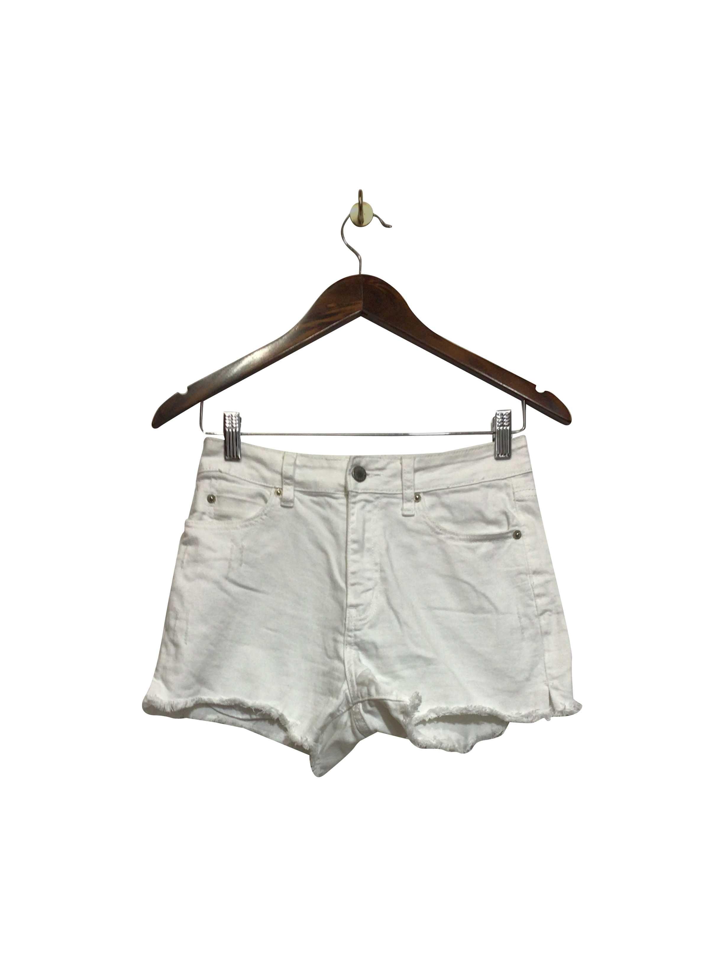 JUST USA Trendy Regular Fit White Jean Shorts - Size XS