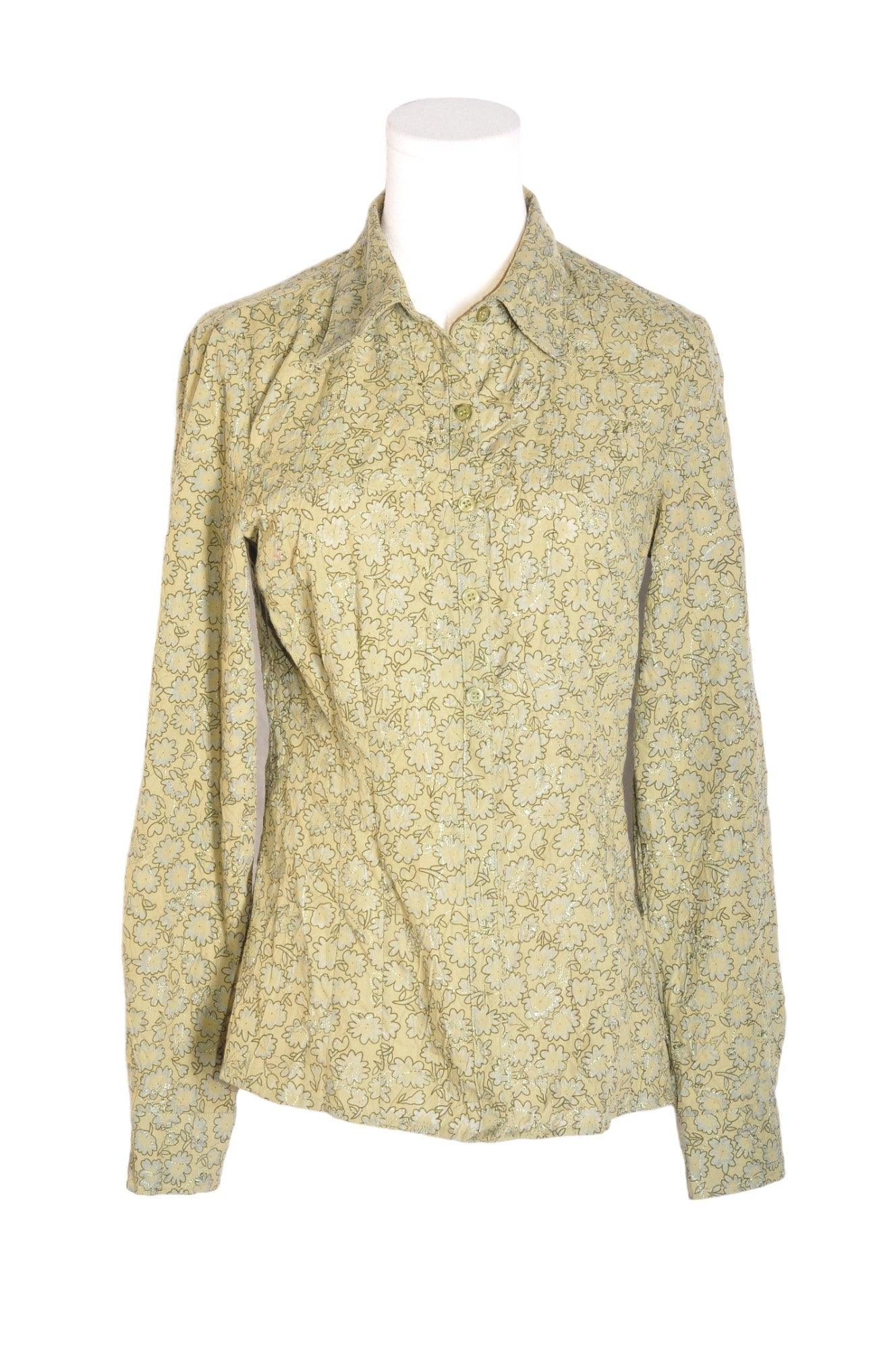 Stylish JESSICA Women's Green Regular Fit Button Down Tops - Size 4