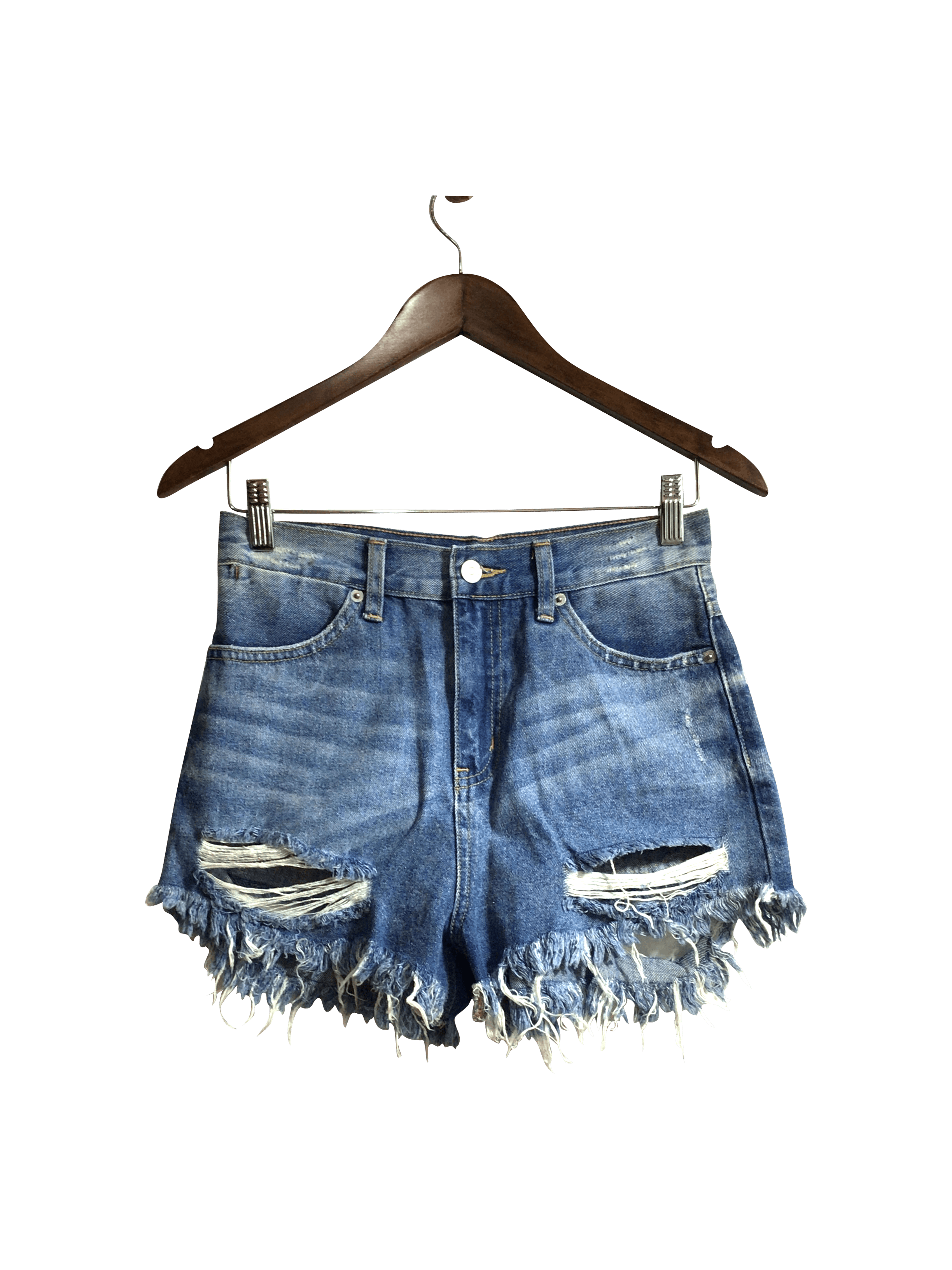 JUST USA Stylish Women's Blue Regular Fit Denim Shorts - Size S