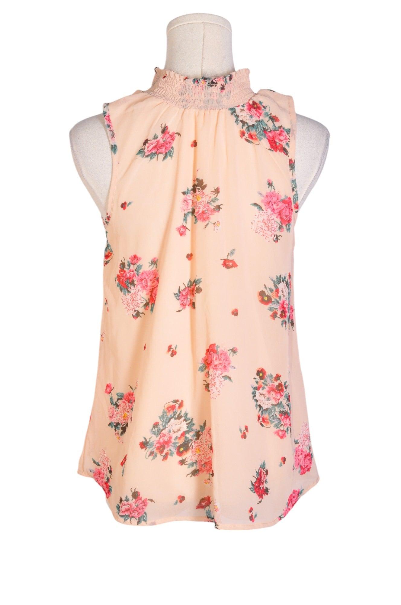 Stylish JAPNA Beige Regular - Fit Women's Sleeveless Blouse in Size S