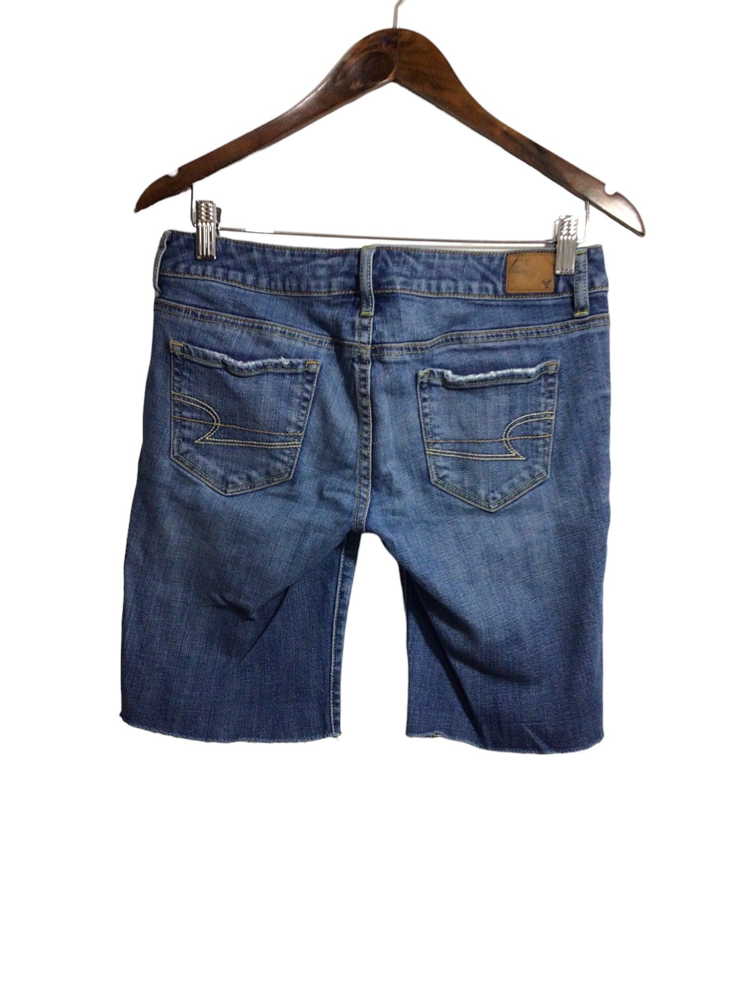 Stylish AMERICAN EAGLE Blue Regular Fit Women's Denim Shorts - Size 4