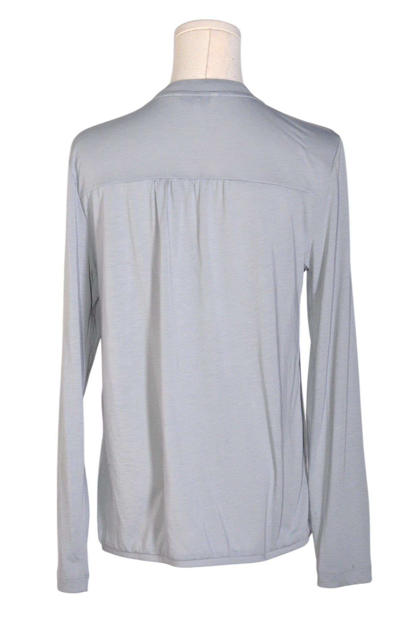 Stylish SANDWICH Gray Regular Fit Women's Long Sleeve V-Neck T-Shirt - Size L