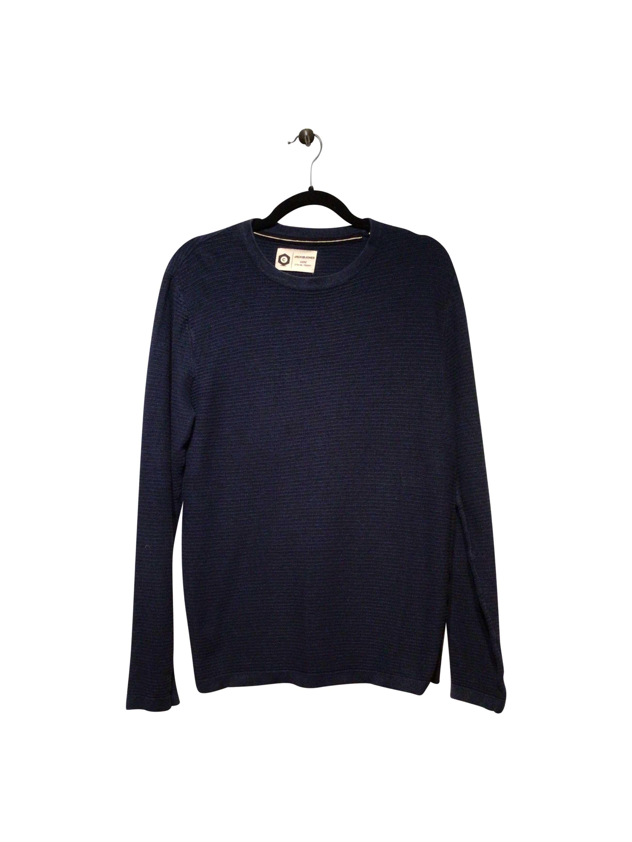JACK AND JONES Stylish Regular Fit Long-Sleeved Blue T-shirt - Size M