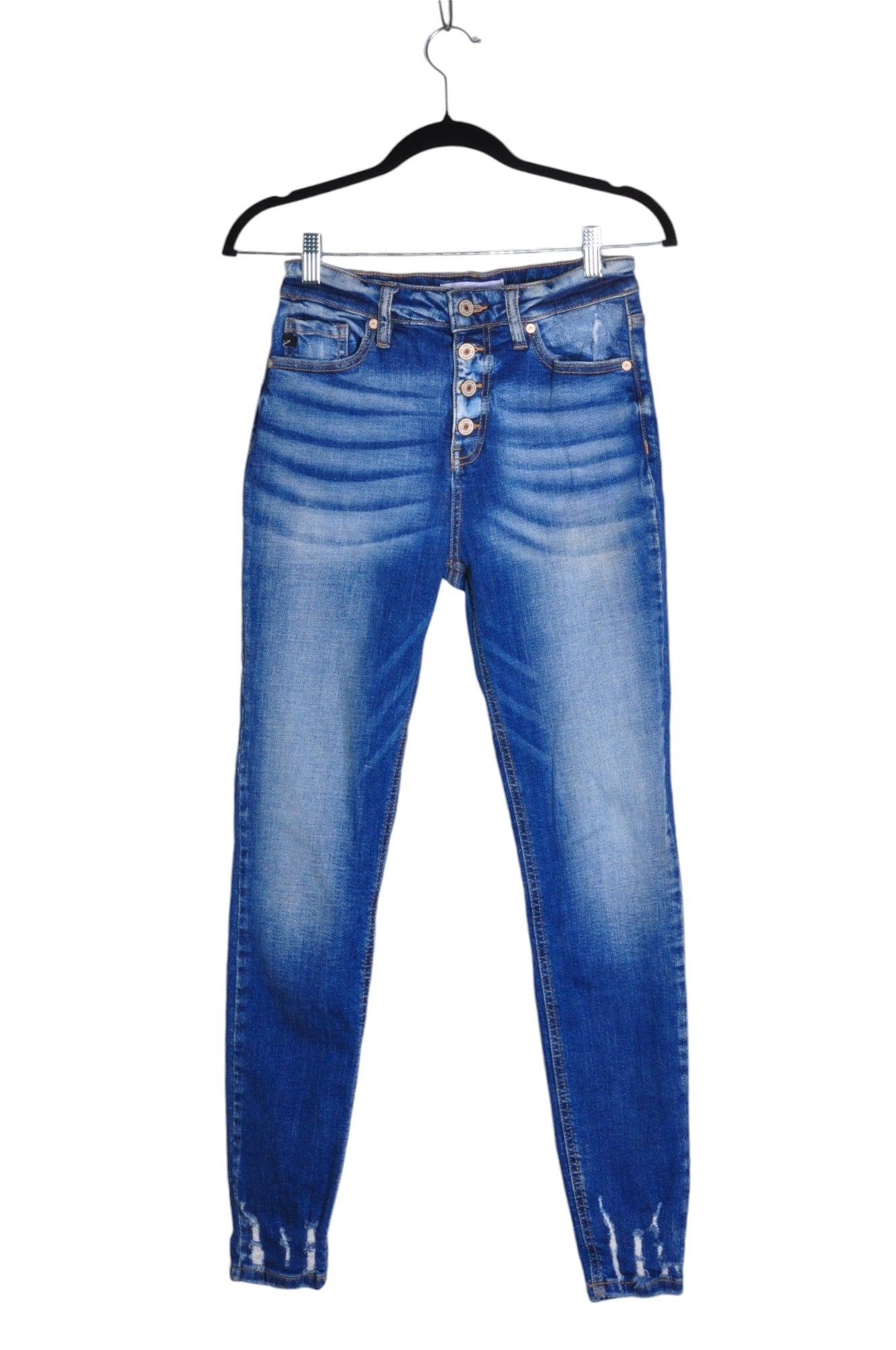 KANCAN Stylish Women's Blue Regular Fit Straight-Legged Jeans - Size 27