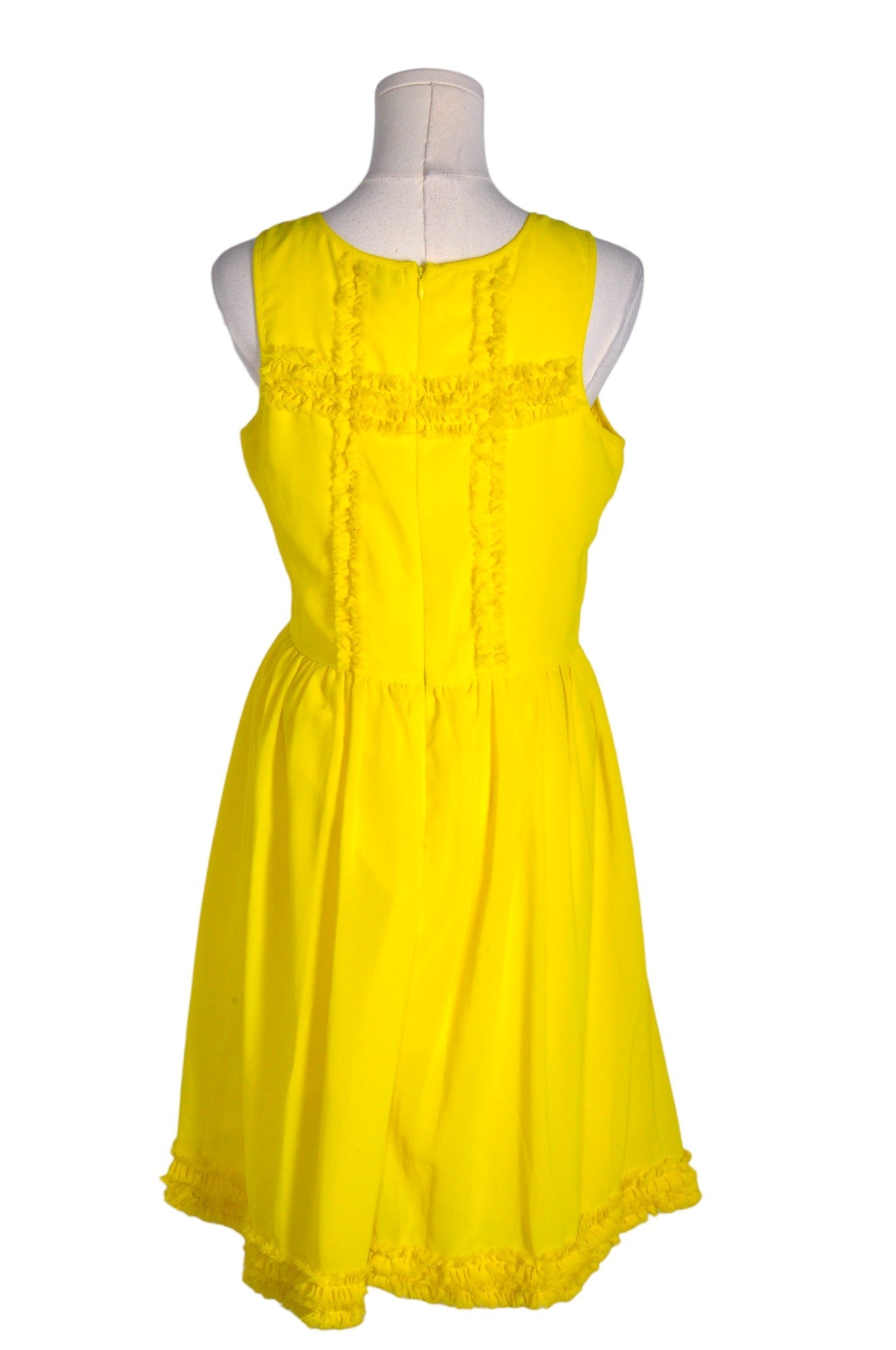 JACOB Stylish Women's A-Line Yellow Dress in Regular Fit - Size M