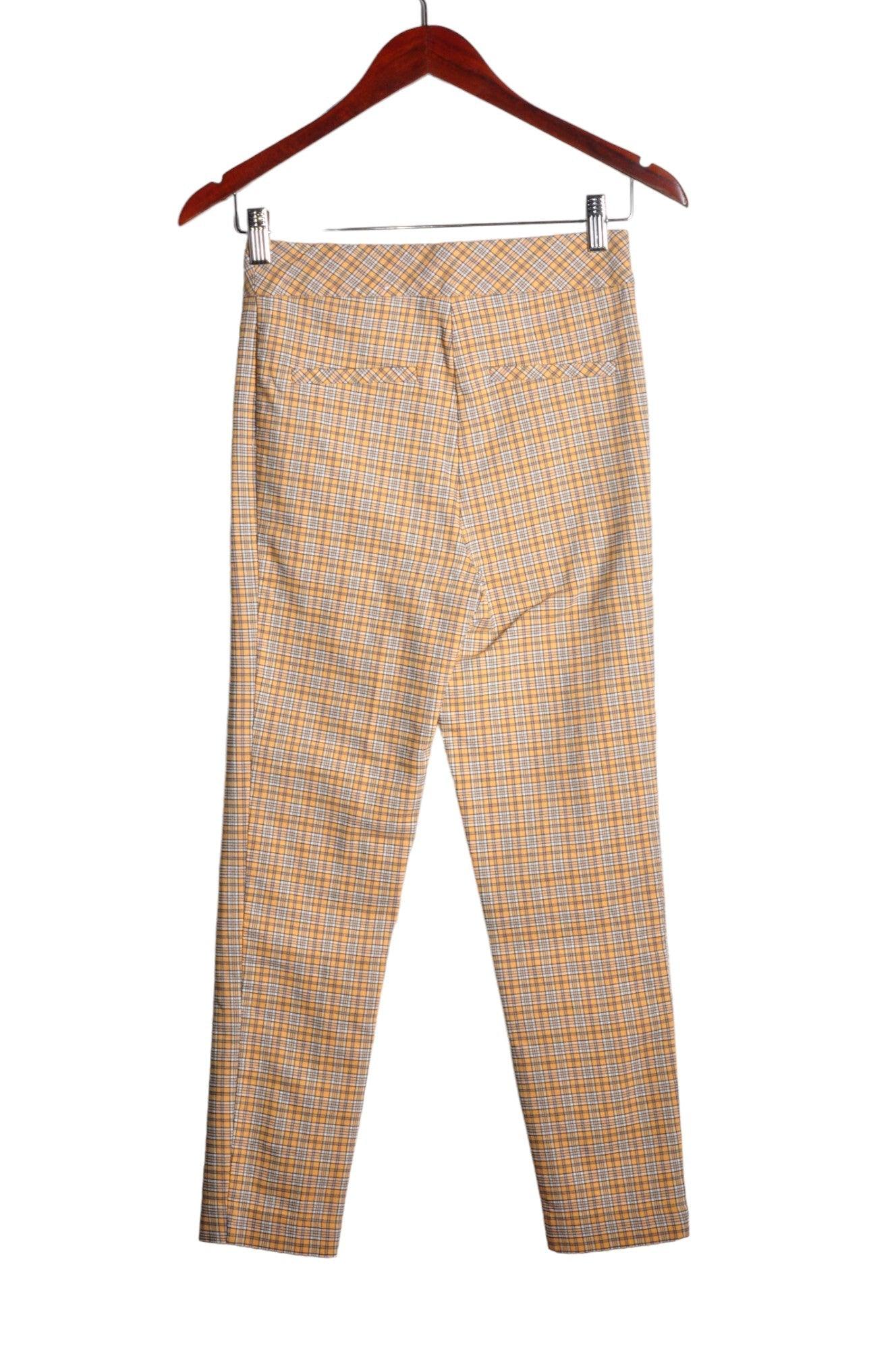 JULES & LEOPOLD Stylish Women's Yellow Regular-Fit Work Pants - Size S
