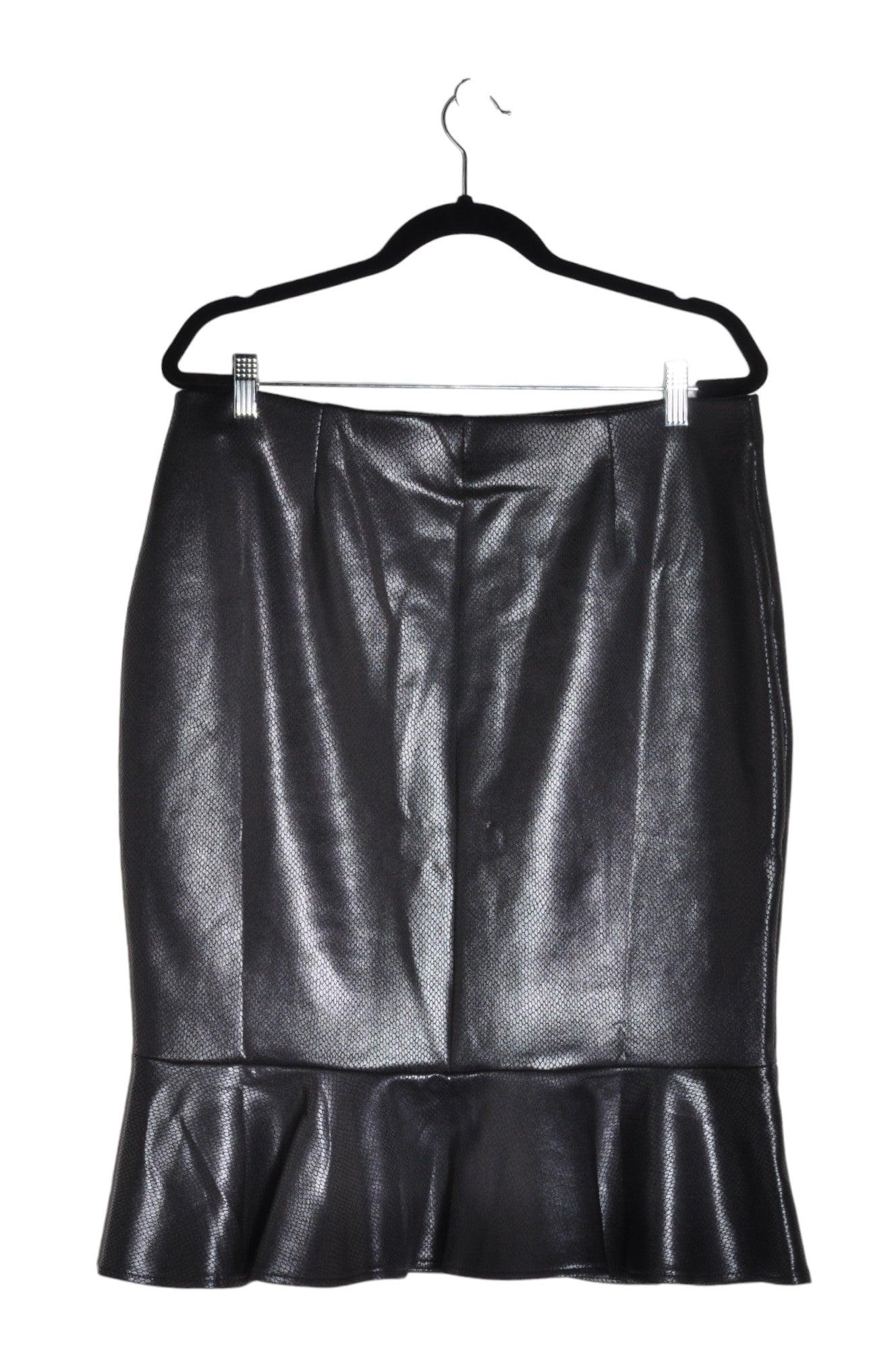NEW YORK CLOTHING CO. Stylish Women's Black Casual Regular-Fit Skirt - Size L