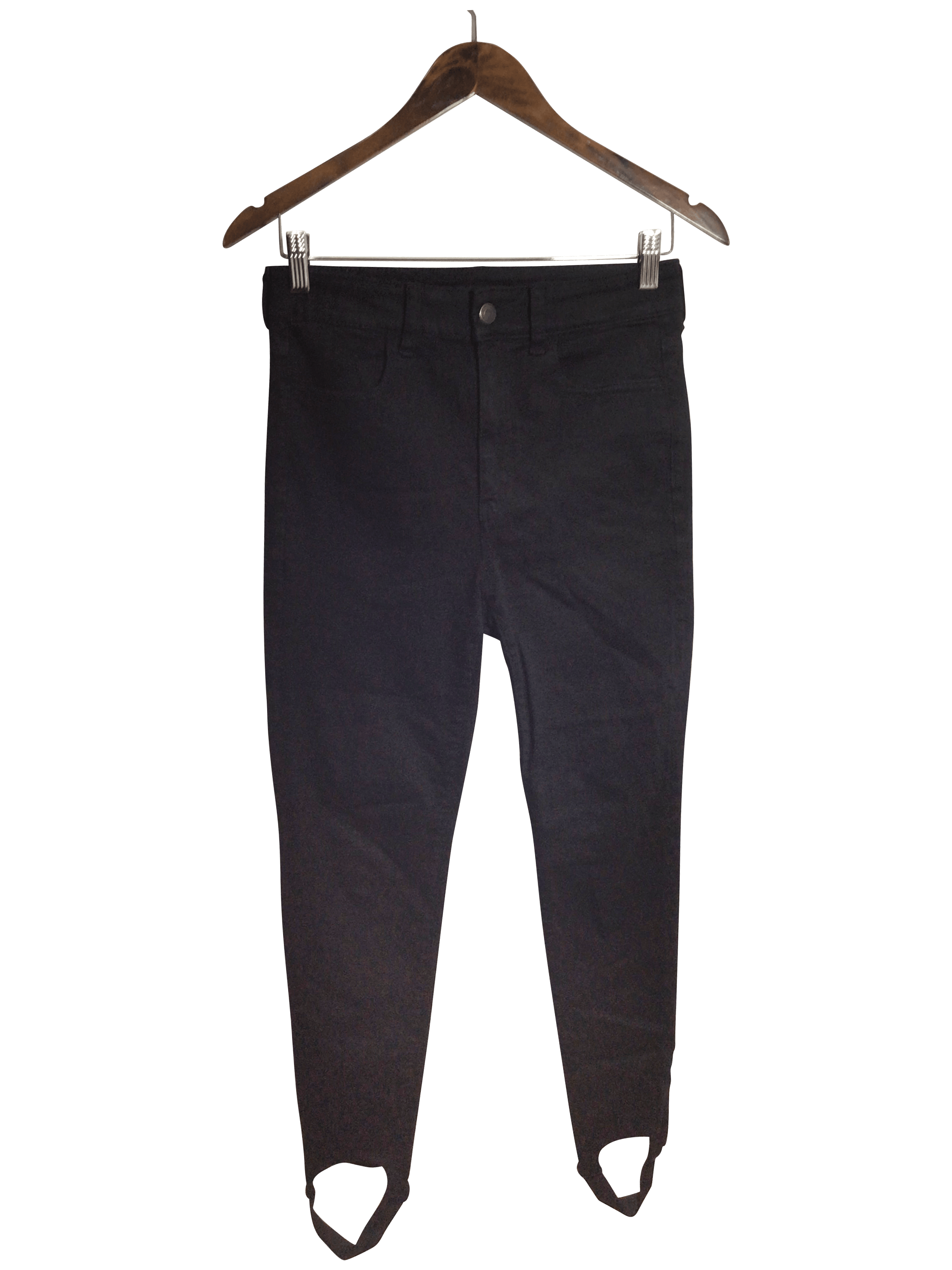 AMERICAN EAGLE Stylish Women's Black Straight-Legged Regular Fit Jeans - Size 6