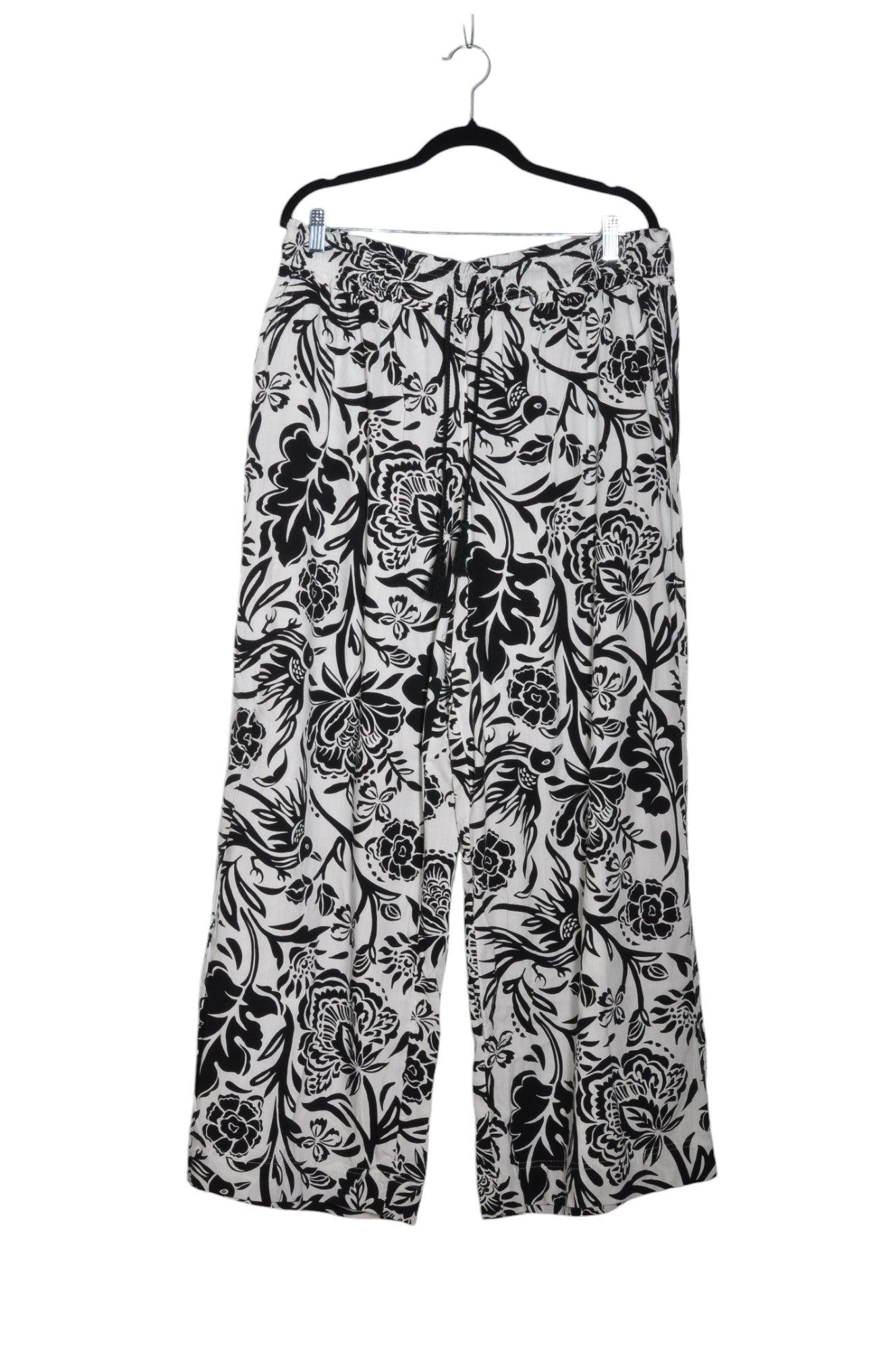 KNOX ROSE Stylish Women's Regular Fit White Work Pants - Size L