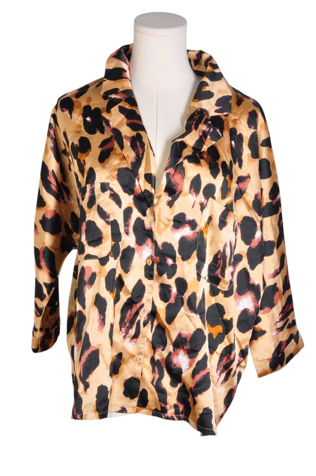 NASTY GAL Stylish Women's Brown Button - Down Regular - Fit Top Size 6