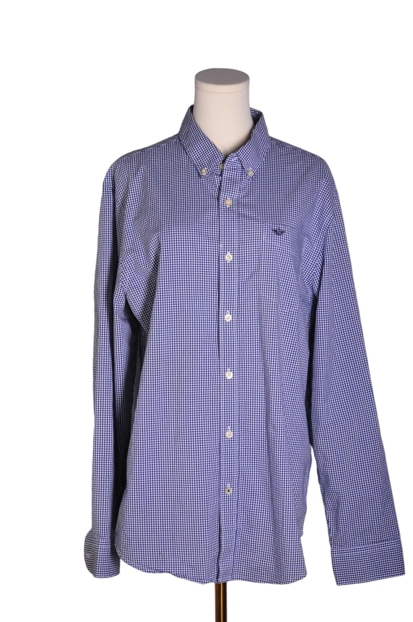 DOCKERS Stylish Women's Blue Button Down Tops in Regular Fit - Size L