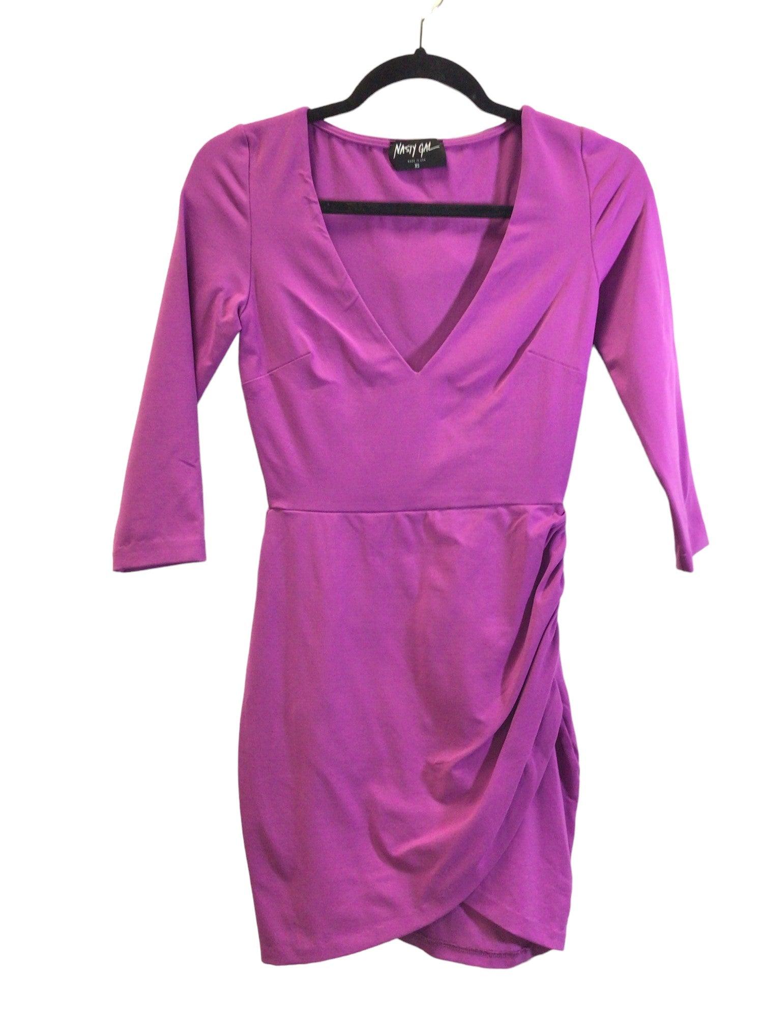 NASTY GAL Women's Stunning Purple Regular-Fit Midi Dress - Size XS