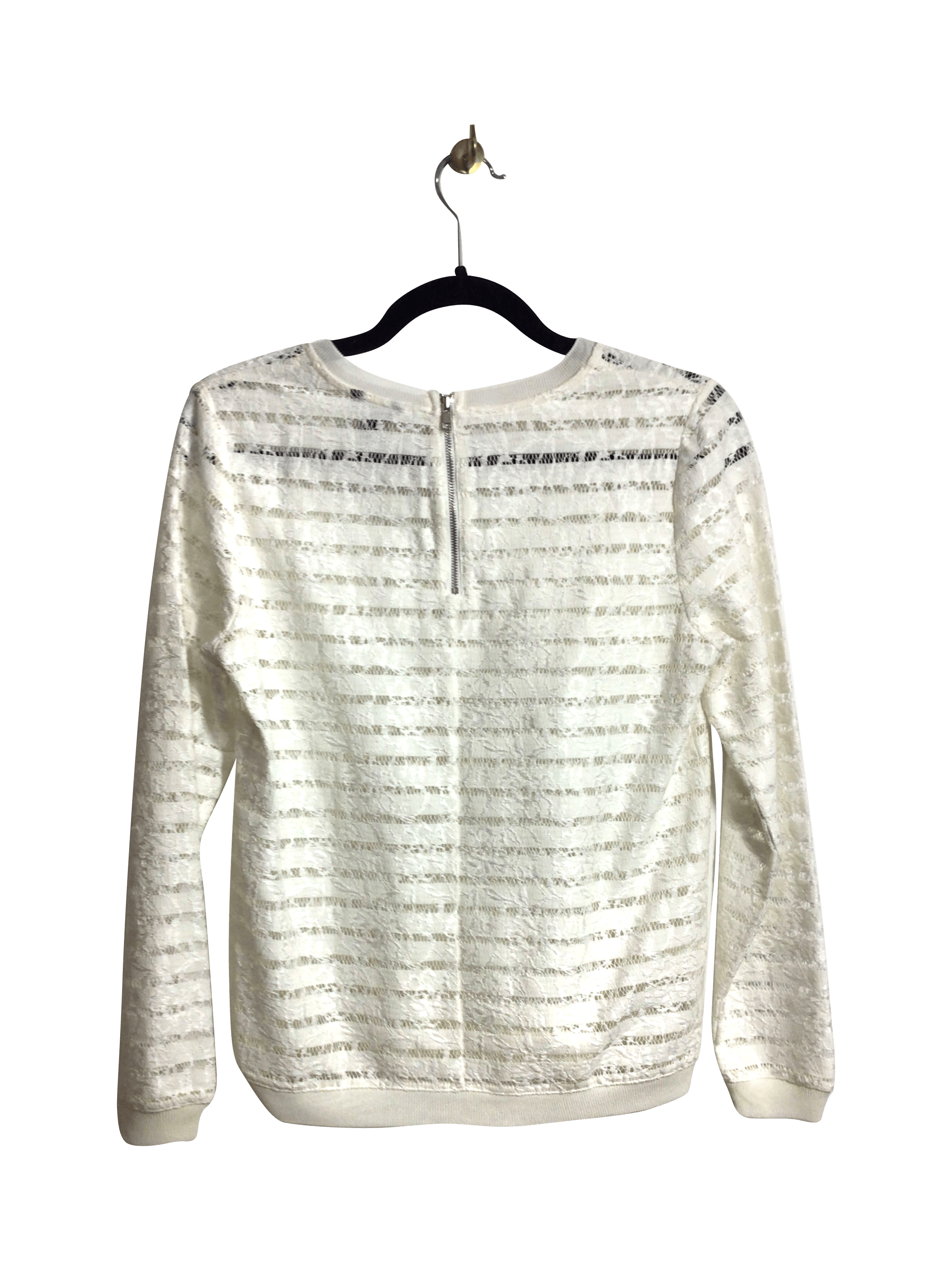 ANN TAYLOR Stylish Women's White Regular Fit Long Sleeve T-Shirt - Size S