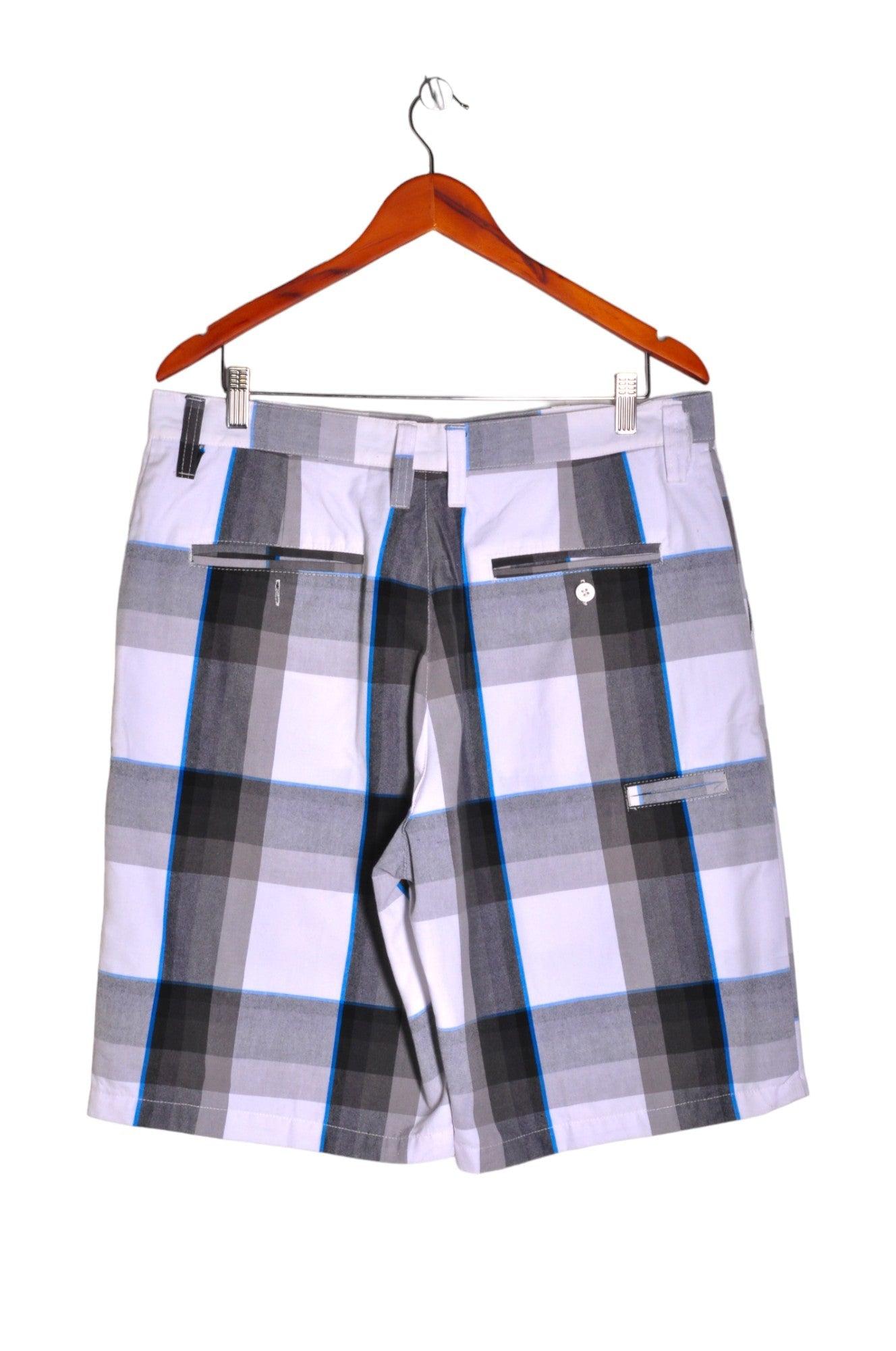 BURNSIDE Men's Stylish Classic White Regular-Fit Shorts - Size 34
