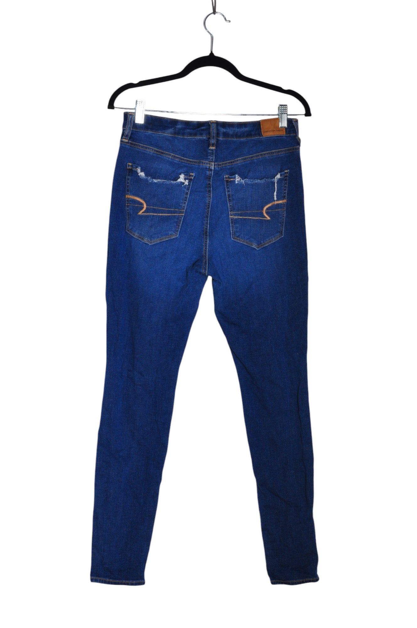 Pre - loved AMERICAN EAGLE Women's Blue Regular - fit Straight - Legged Jeans Size 10