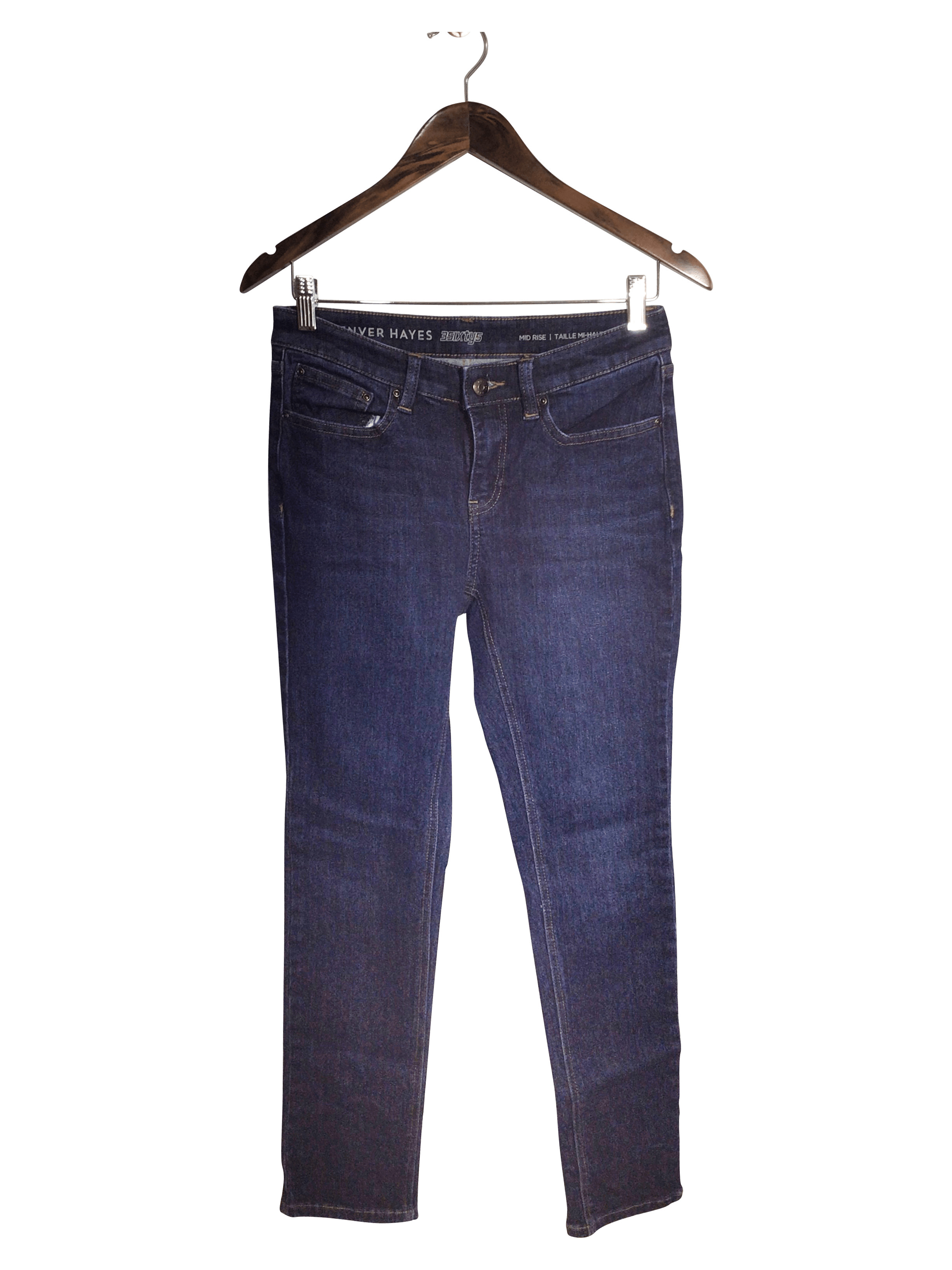 DENVER HAYES Stylish Women's Blue Regular Fit Straight-Legged Jeans - Size 6x29