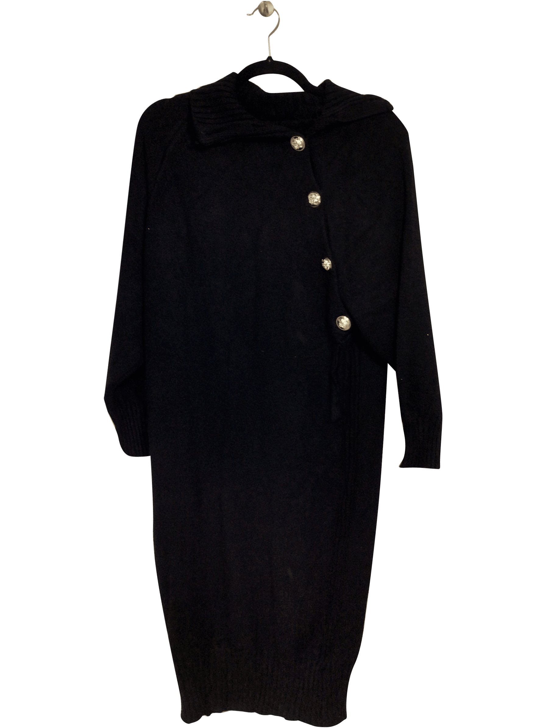 J. ING. Stylish Regular Fit Black Bodycon Dress - Size S