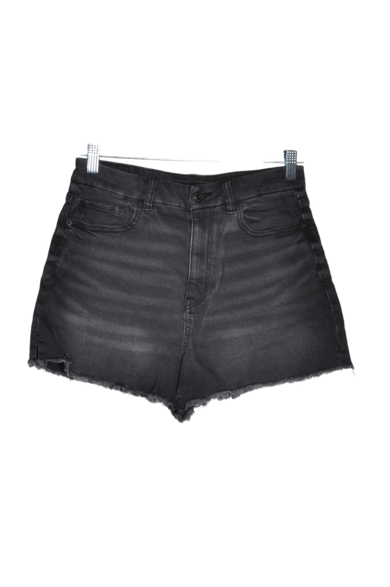 AMERICAN EAGLE Stylish Women's Black Regular Fit Denim Shorts - Size 8