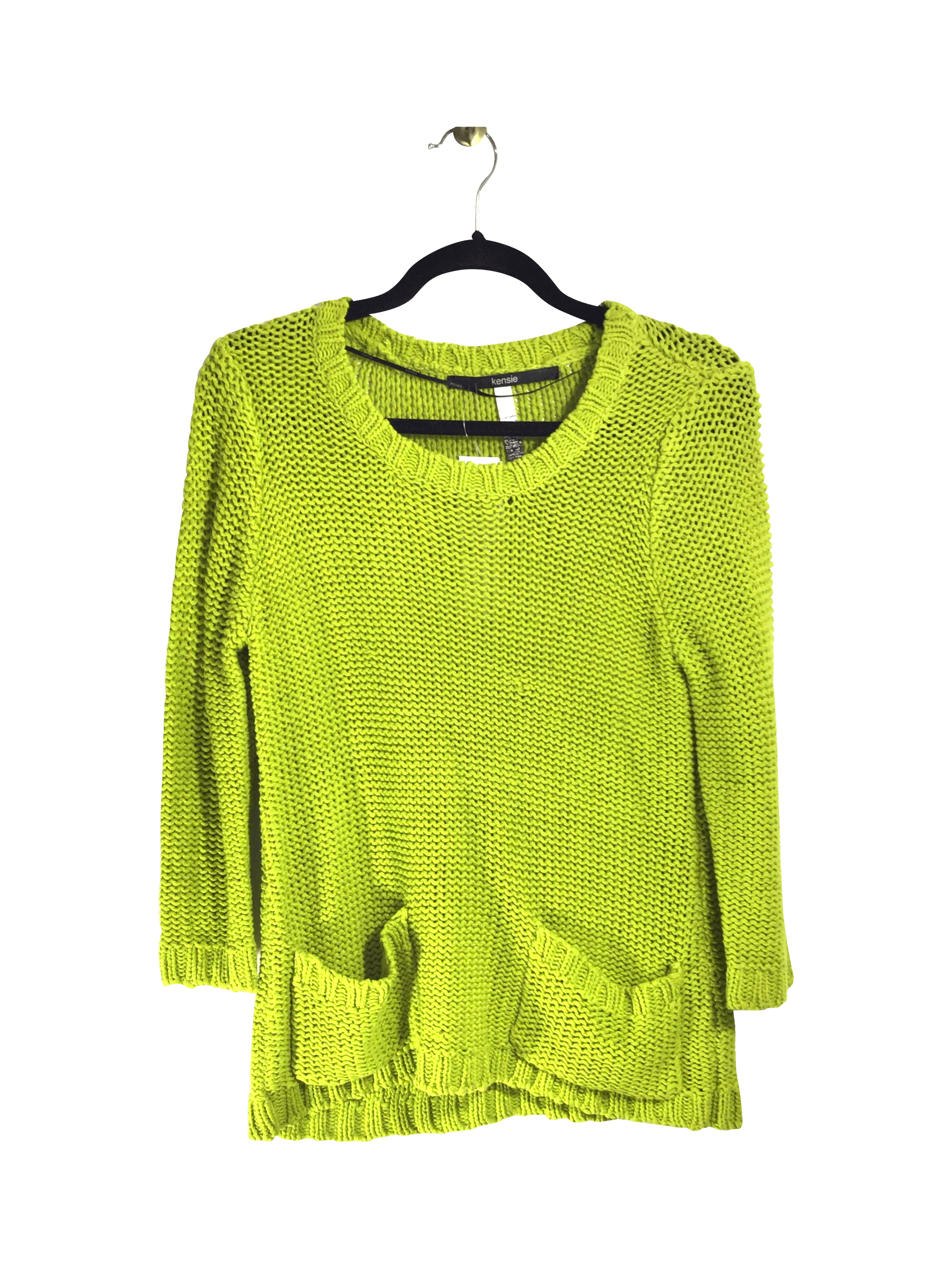 Stylish KENSIE Women's Green Regular-Fit Knit Tops - Size M