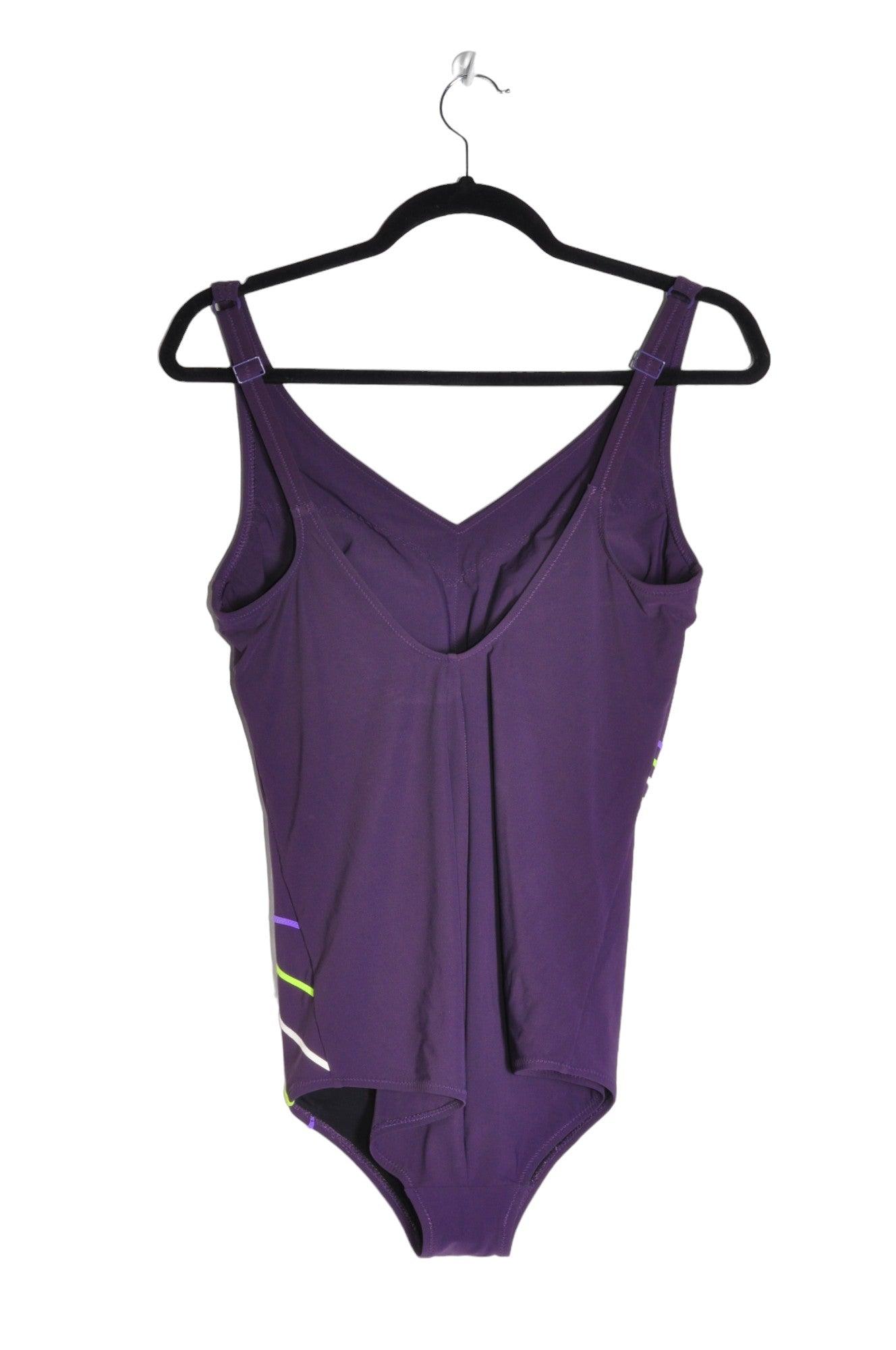 ANITA Stylish Women's Purple Regular-Fit One Piece Swimsuit - Size 14