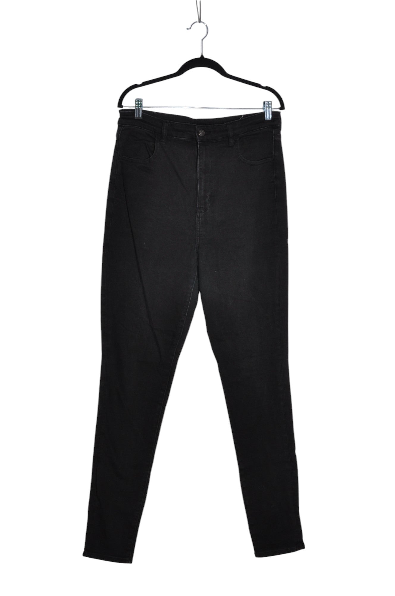 Stylish AMERICAN EAGLE Women's Regular Fit Black Work Pants - Size 14