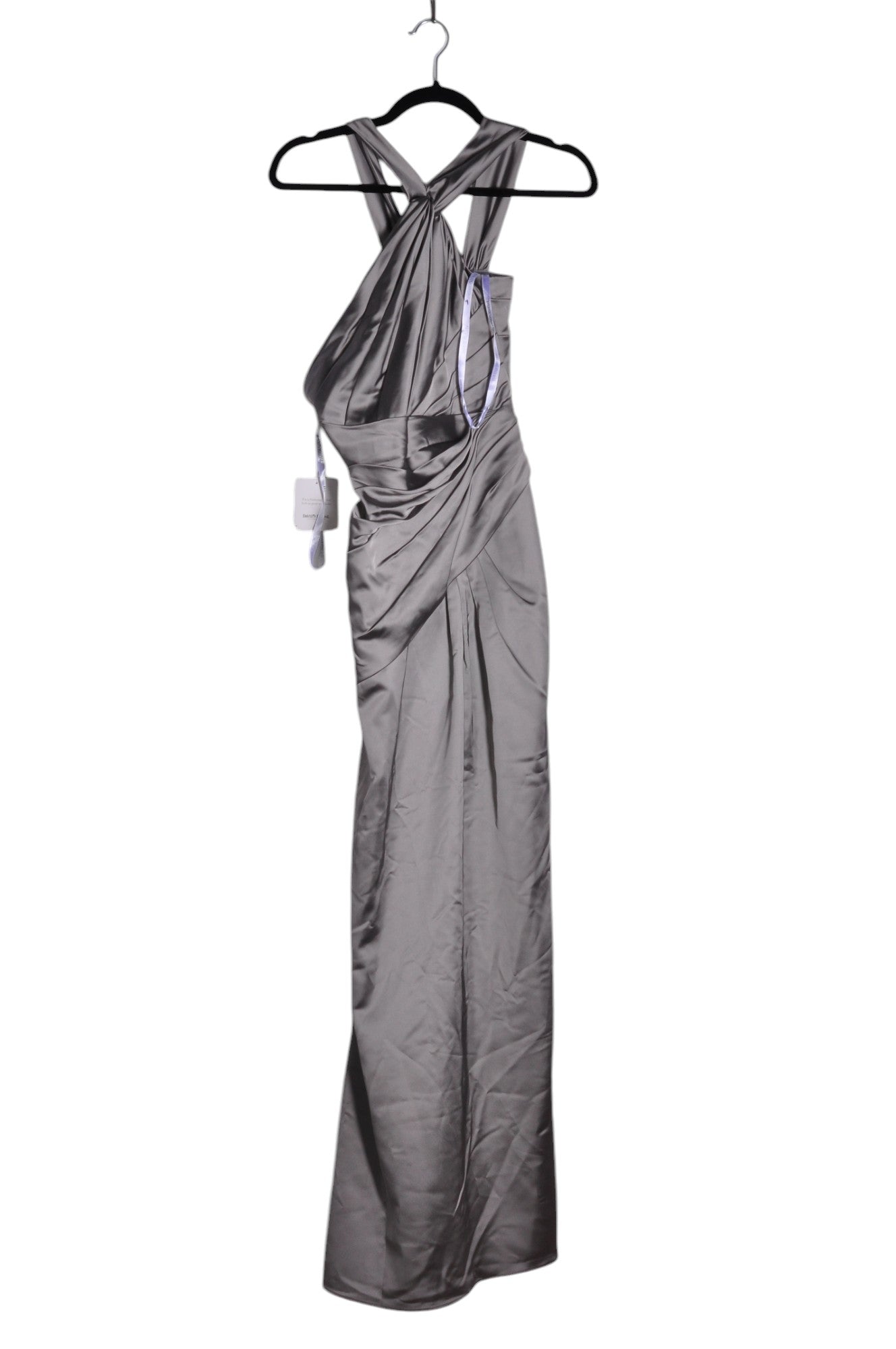 DAVID'S BRIDAL Stylish Women's Gray Regular Fit Size 8 Maxi Dresses
