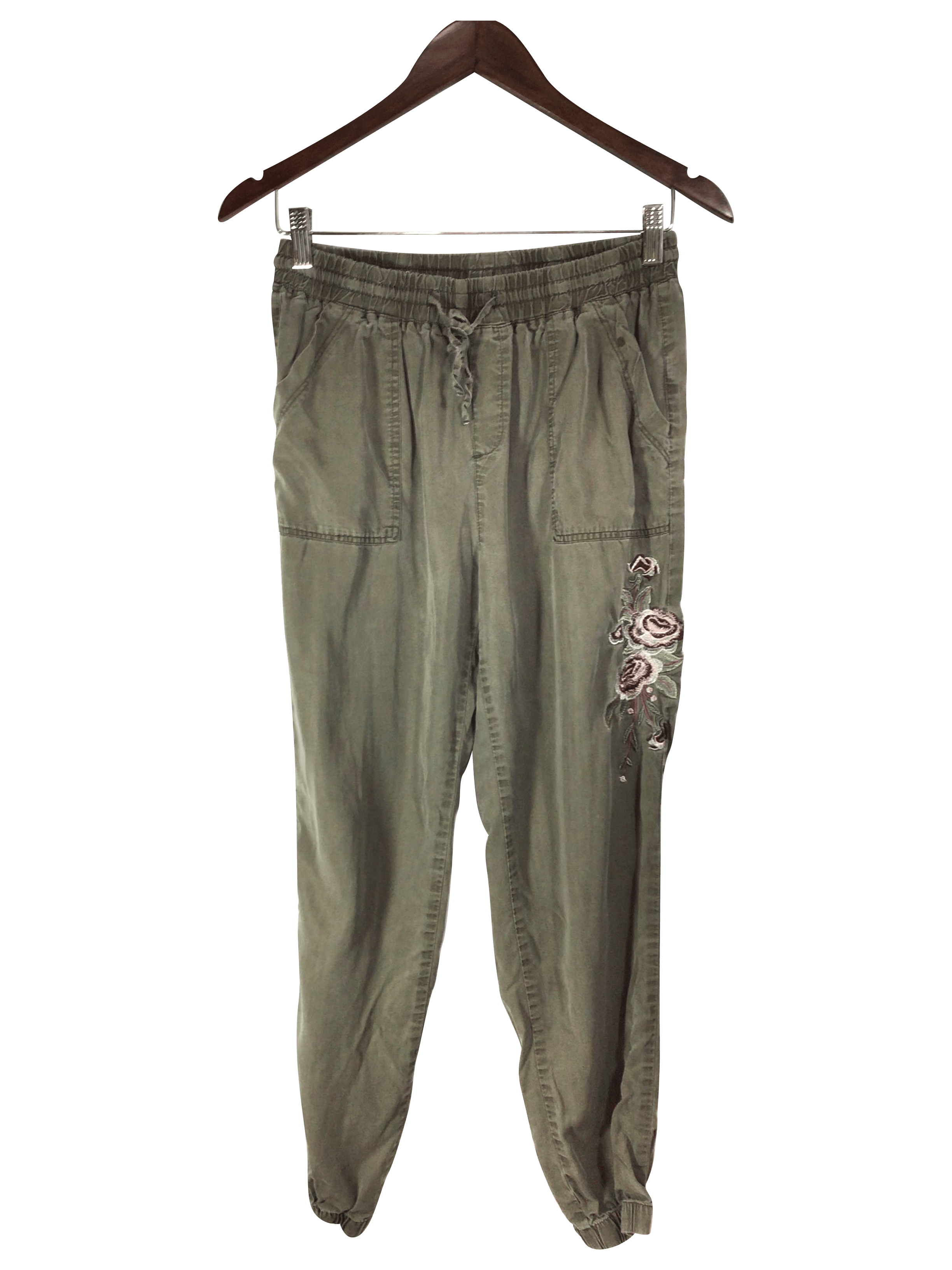 DEX Stylish Women's Green Cargo Pants in Regular Fit - Size S