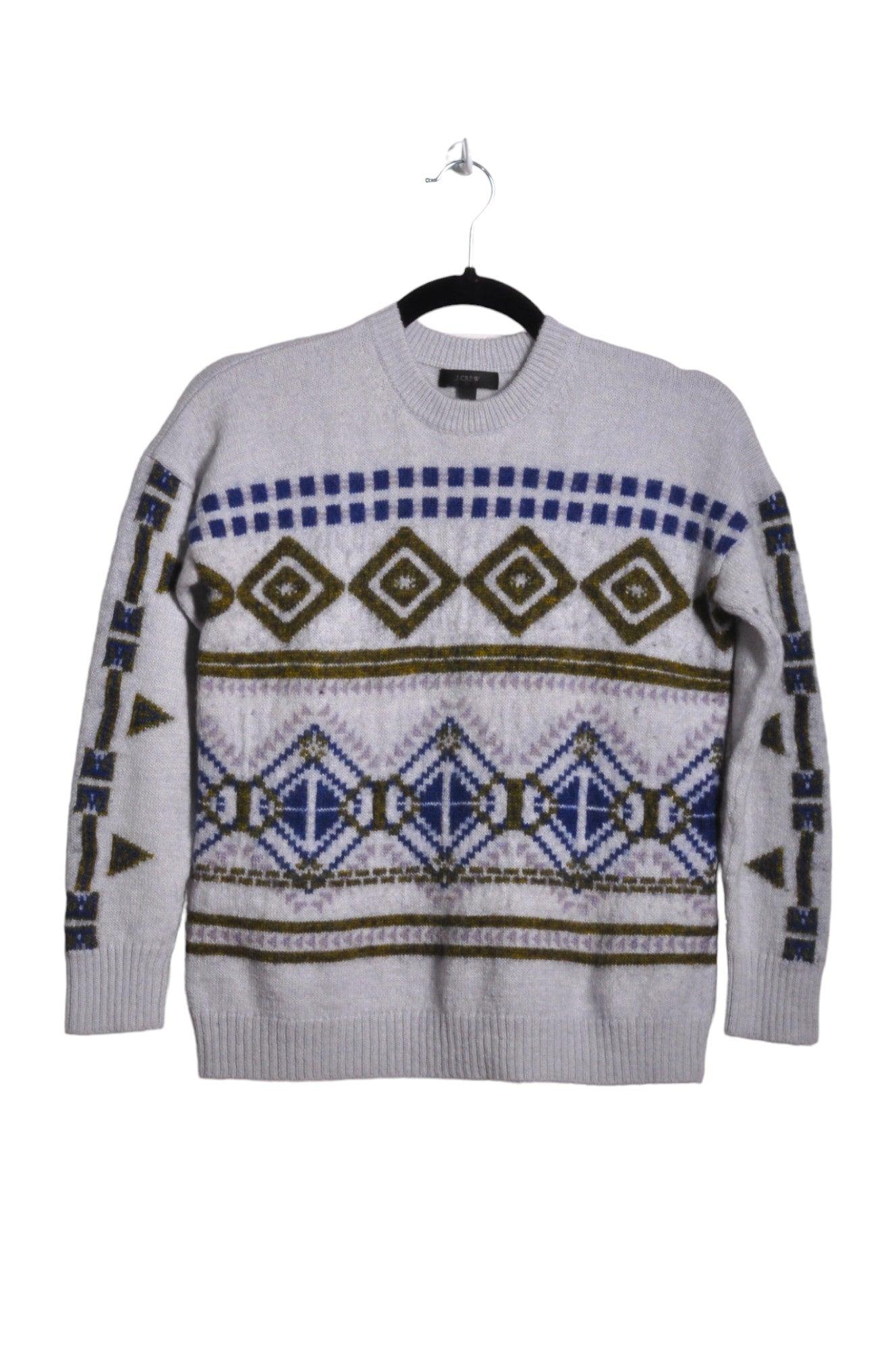 J. CREW Stylish Gray Regular Fit Women's Sweaters - Size M