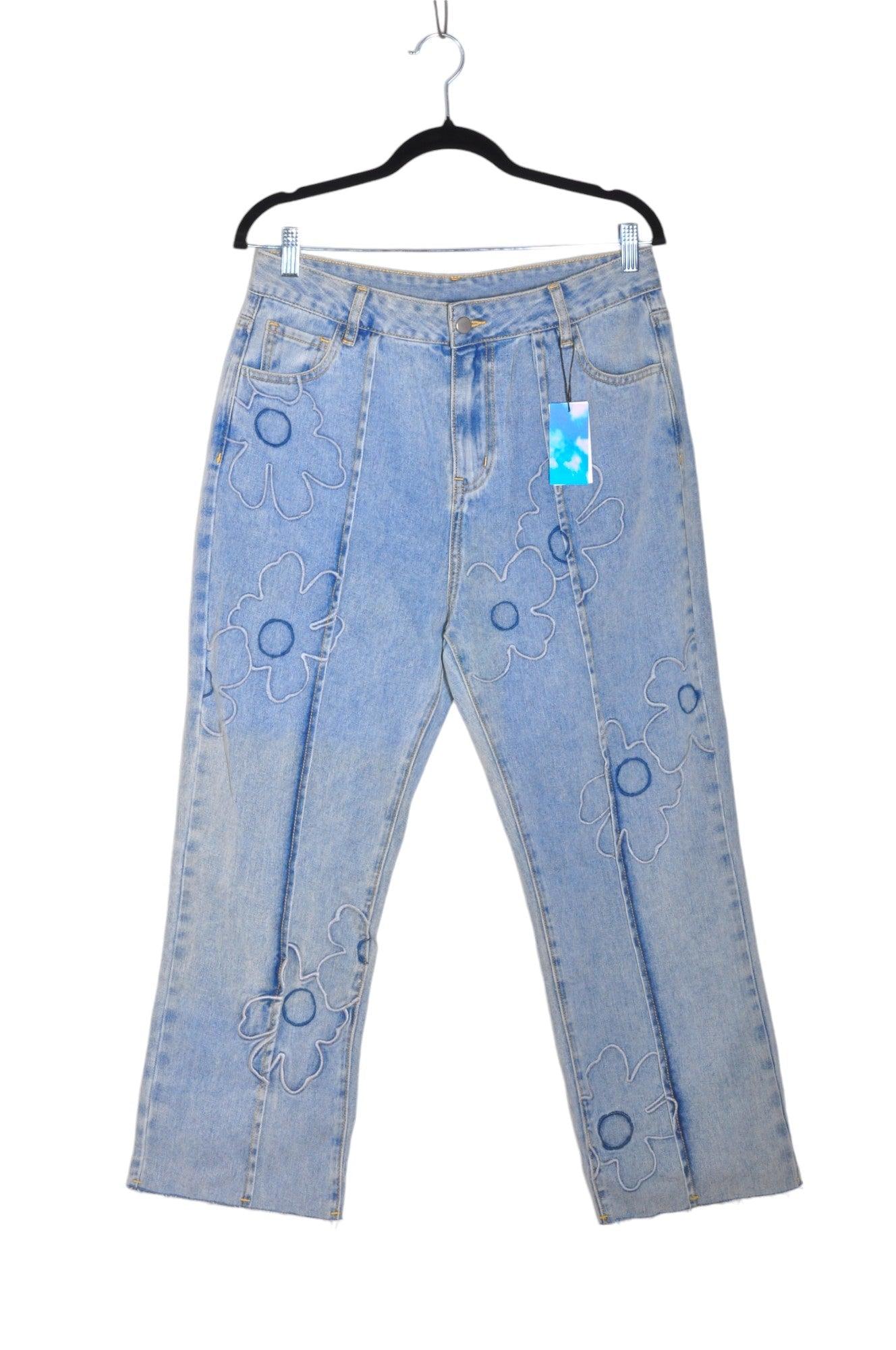 CIDER Women's Blue Regular Fit Straight-Legged Jeans - XL