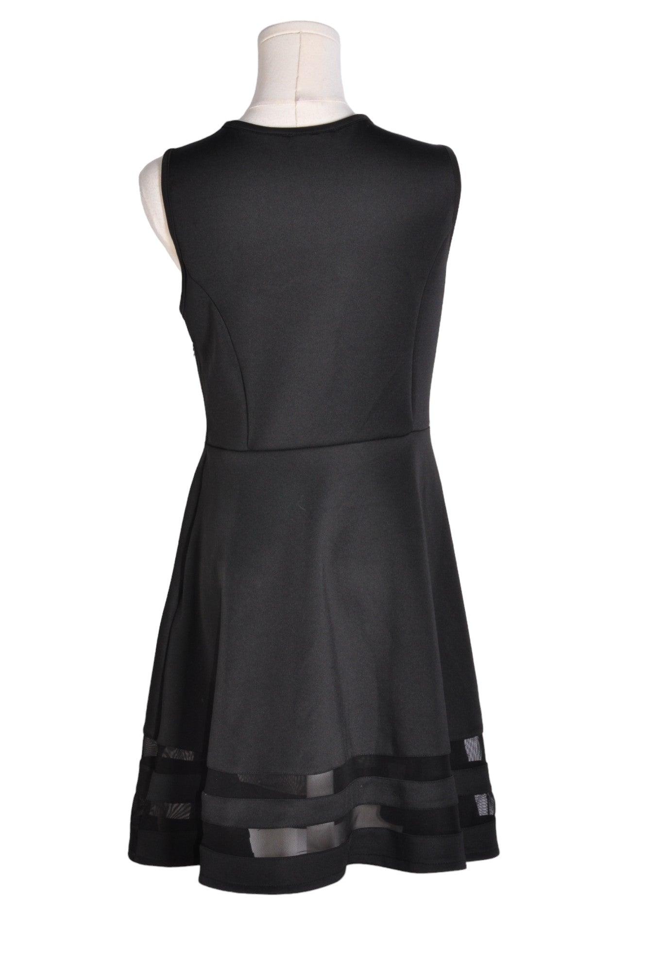 DEX Stylish Women's Black Regular Fit & Flare Dress - Size M