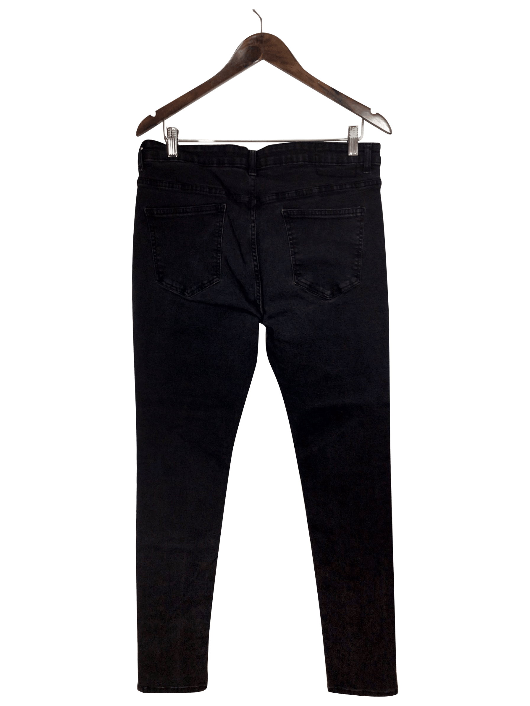 DENIM & CO Stylish Black Straight-legged Regular Fit Jeans - 34x34